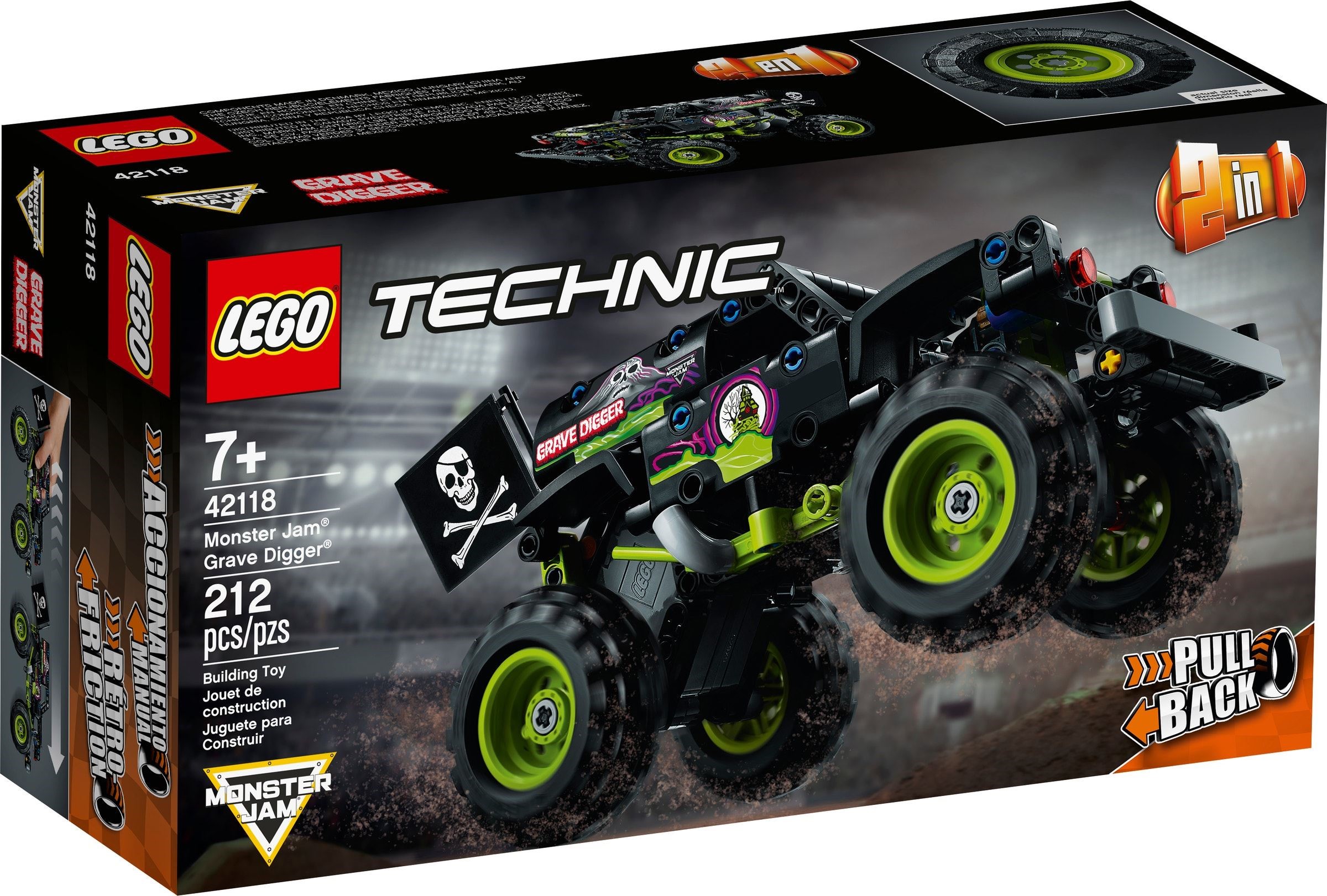 Изображение товара Конструктор LEGO Technic Monster Jam Grave Digger 42118 1379 деталей для сборки