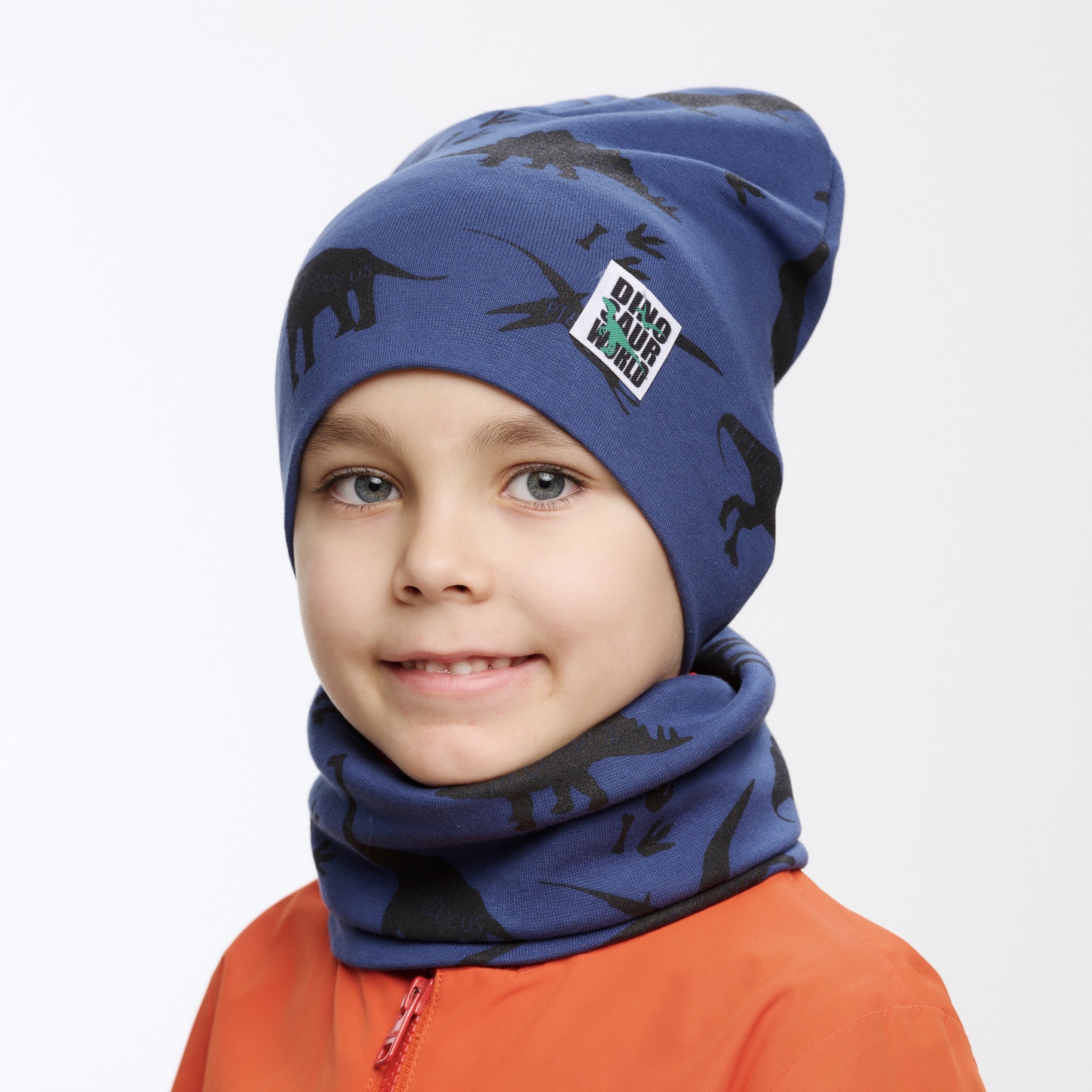 Шапка и снуд KUBRIO KU-H-20-Dinos-Dblue - фото 1