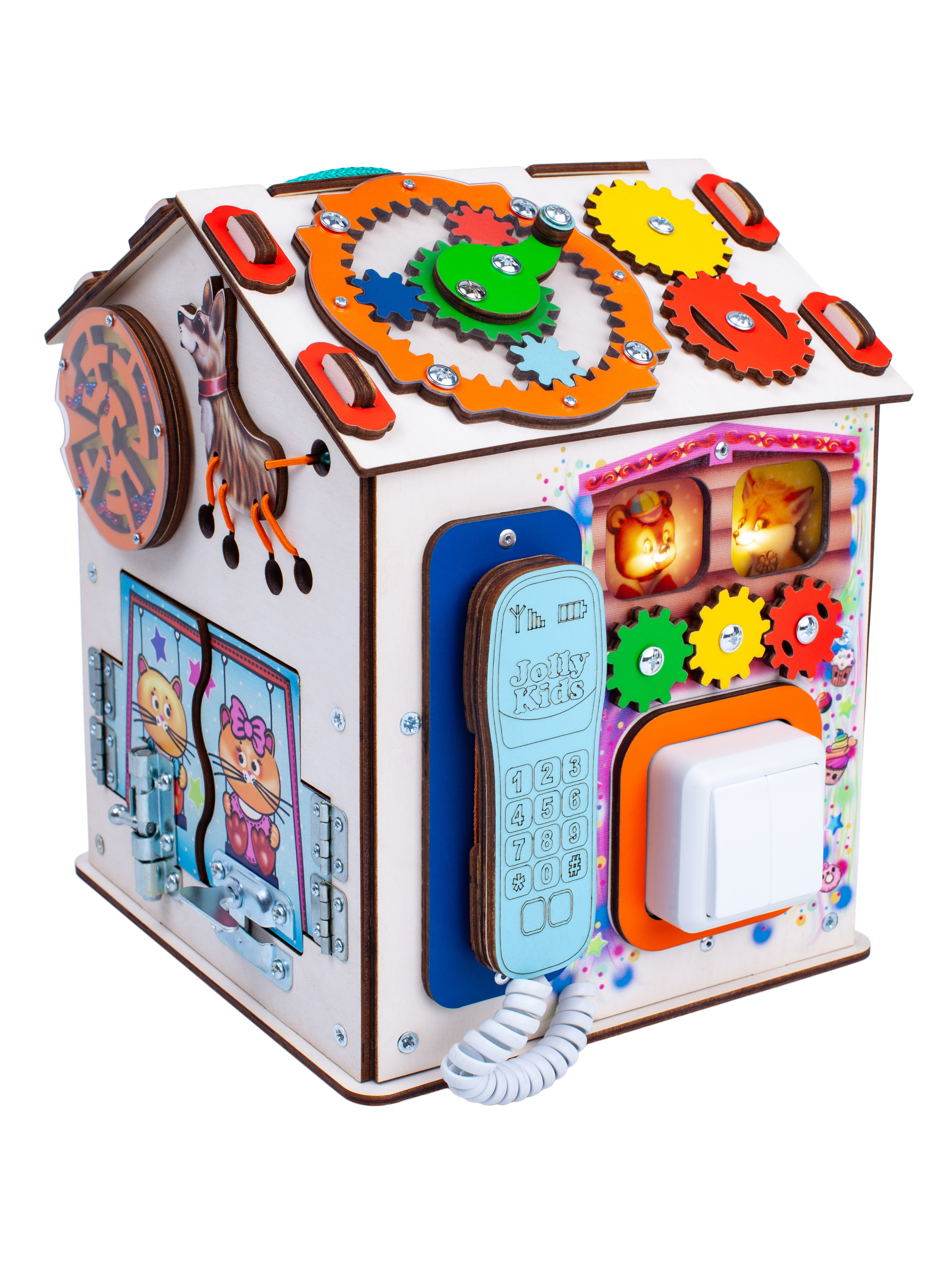 Игрушка Jolly Kids бизиборд Зверята - фото 6