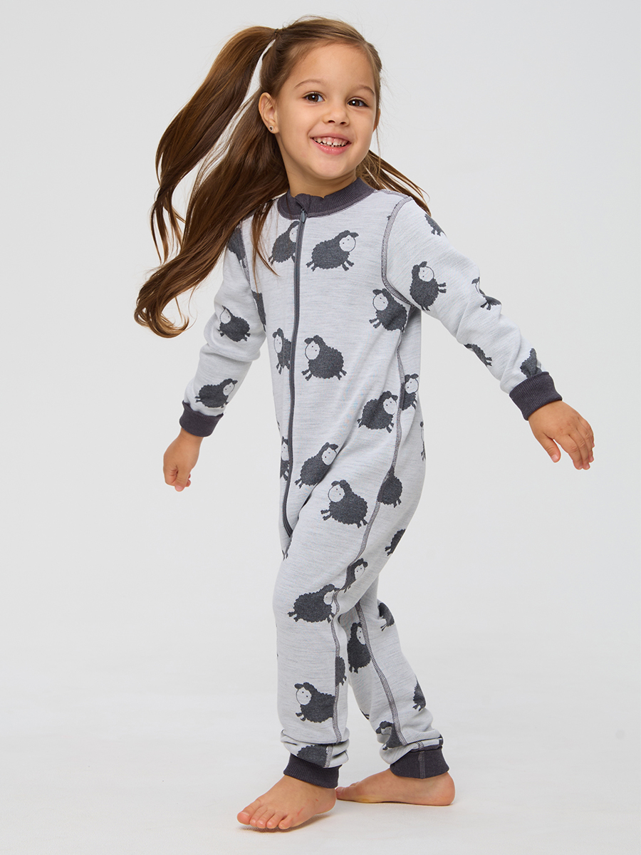 Термокомбинезон Dr. Wool DWWK16/овечкисерыймолочный - фото 1