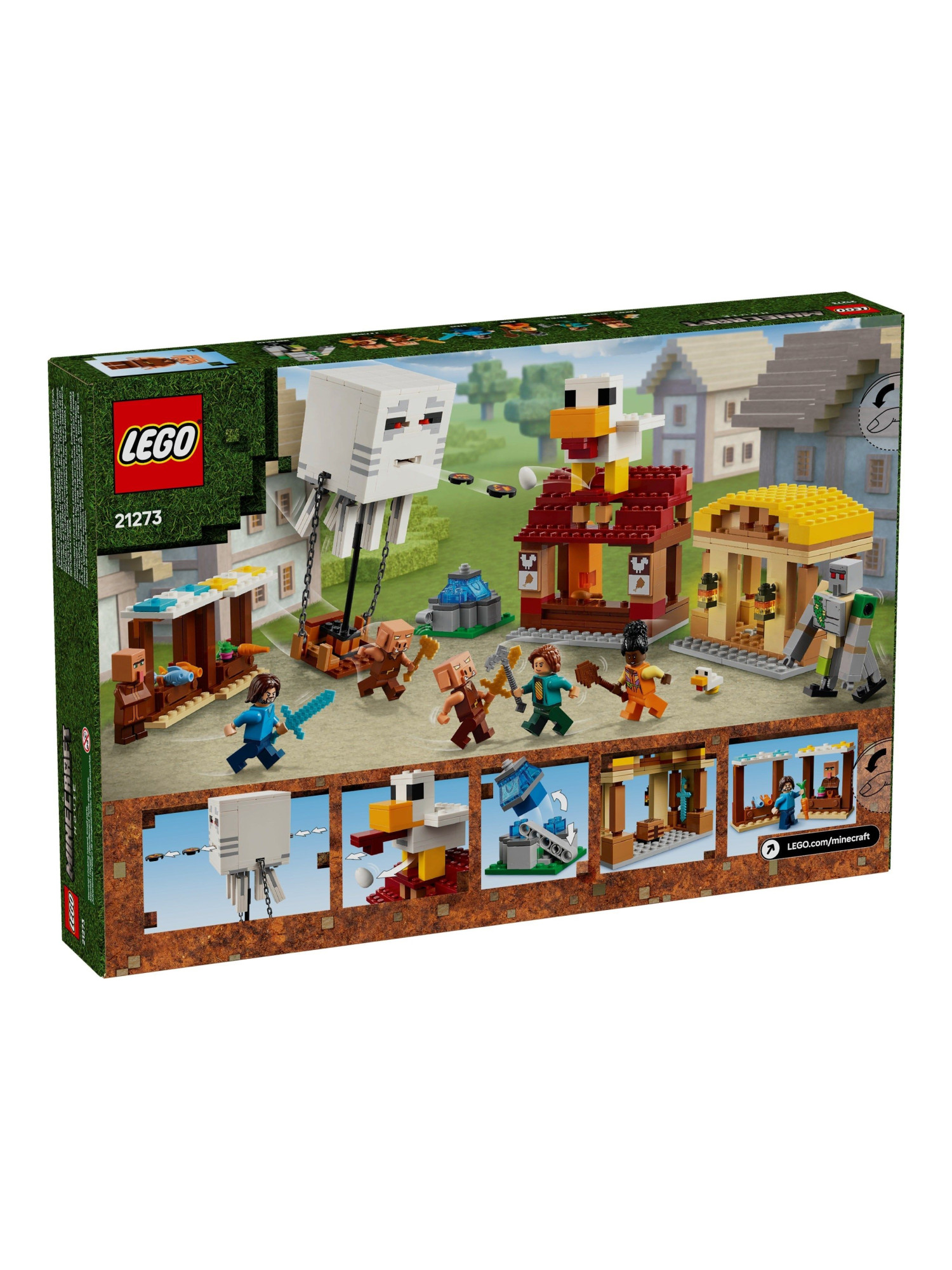 Конструктор LEGO Minecraft Нападение на деревню 555 дет. - фото 2