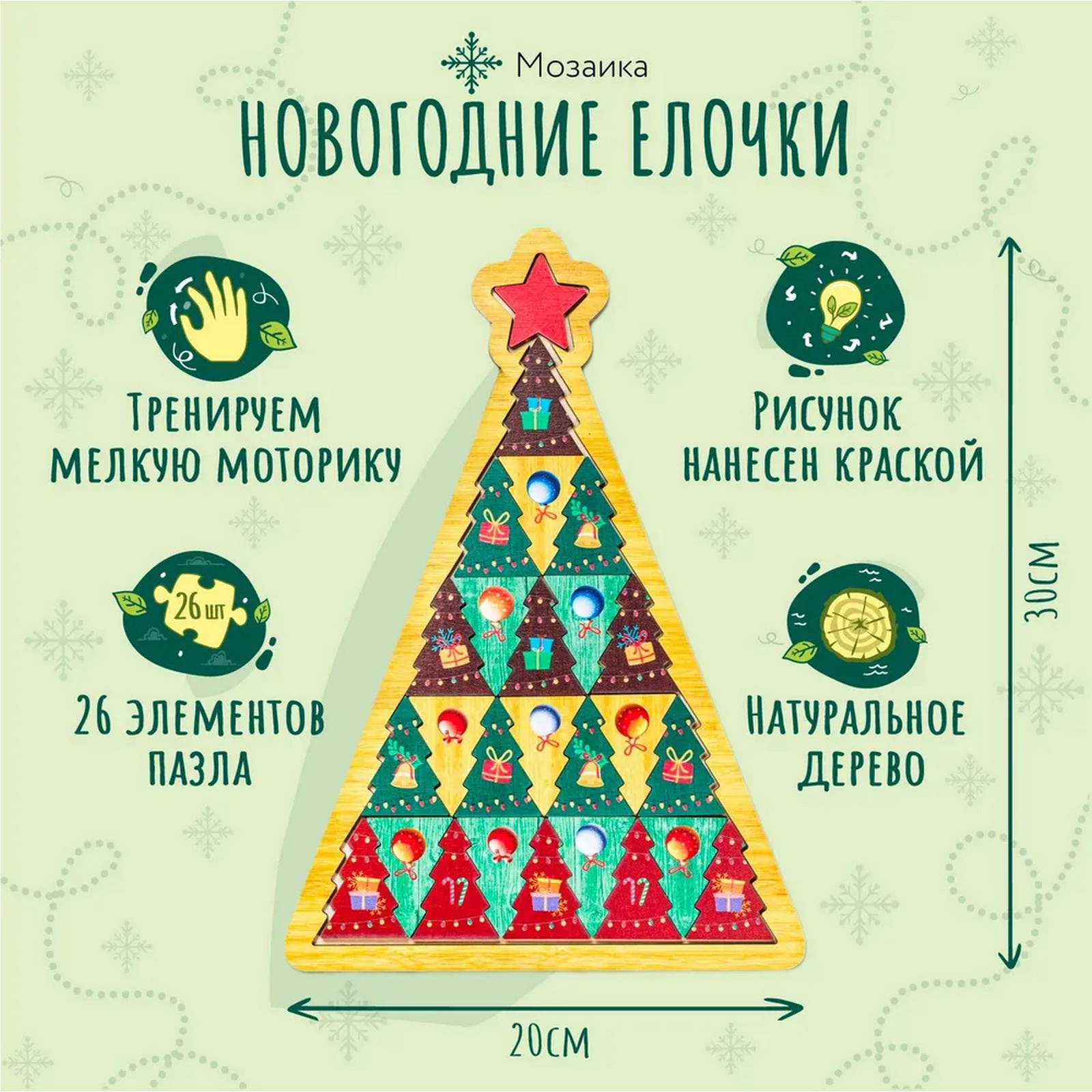 Мозаика Smile Decor Новогодние елочки - фото 1