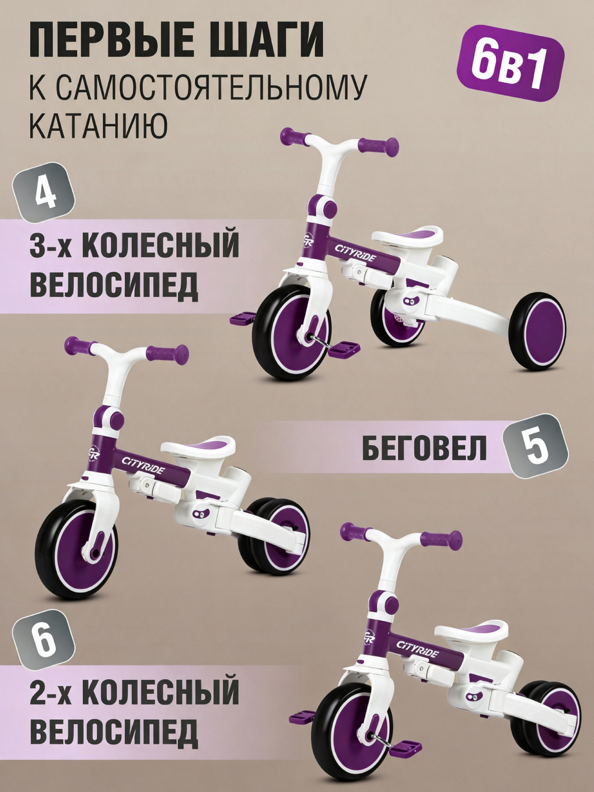 Трехколесный велосипед CITYRIDE - фото 3