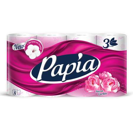 Туалетная бумага Papia 8 шт.