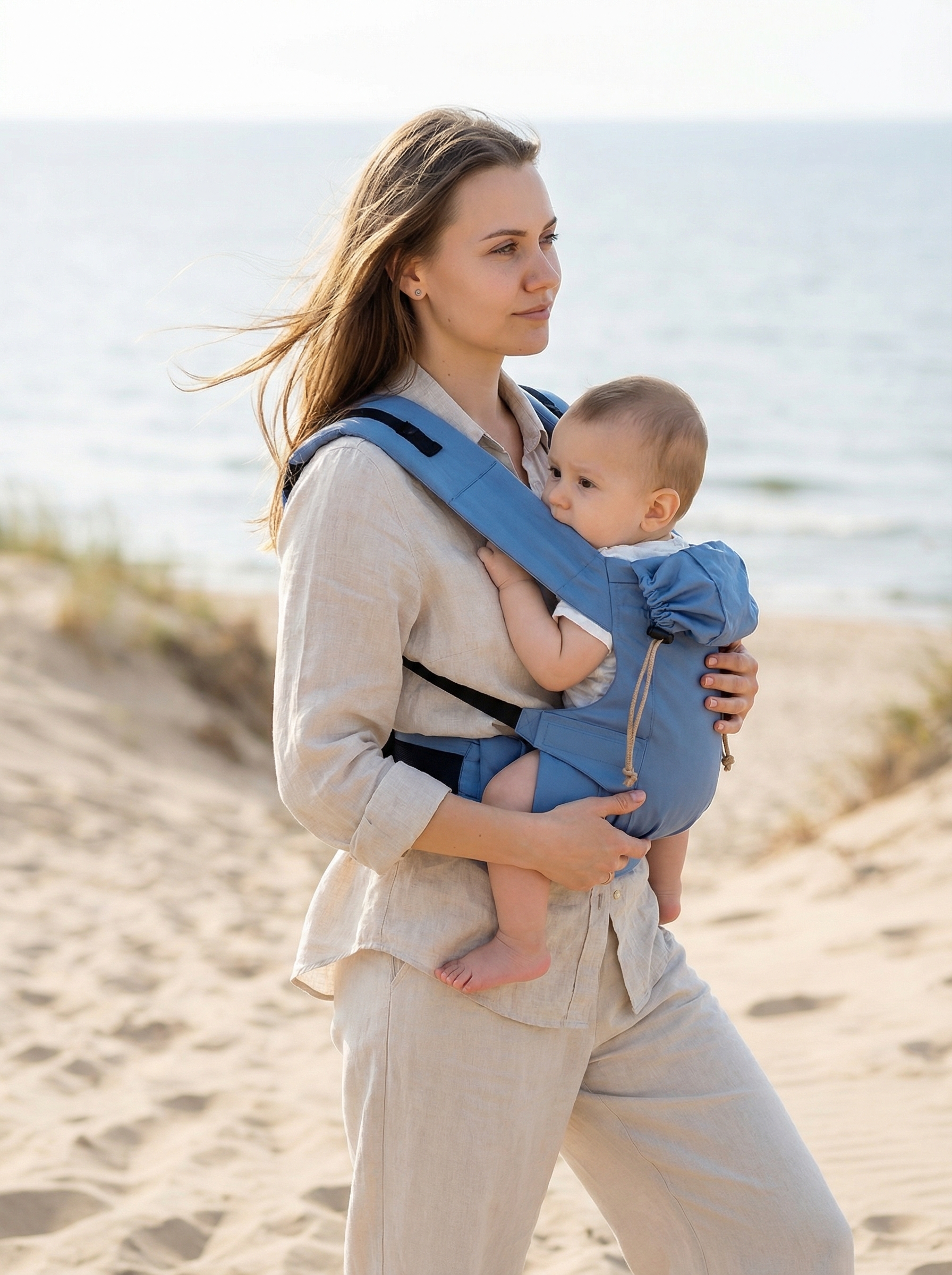 Слинг-рюкзак inlovery эргорюкзак NextToMommy синий - фото 4