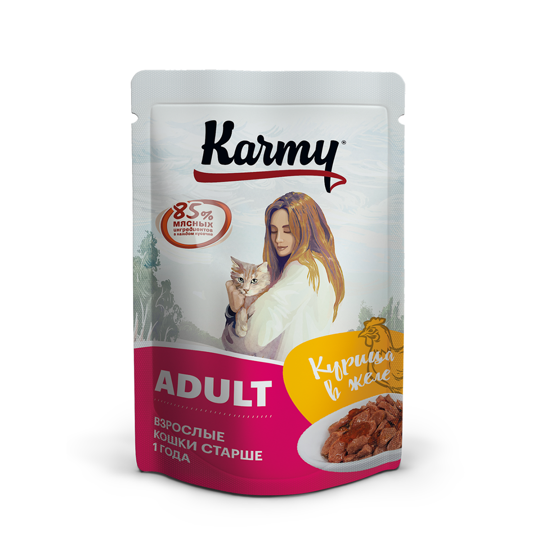 Корм для кошек Karmy 80г курица в желе - фото 1