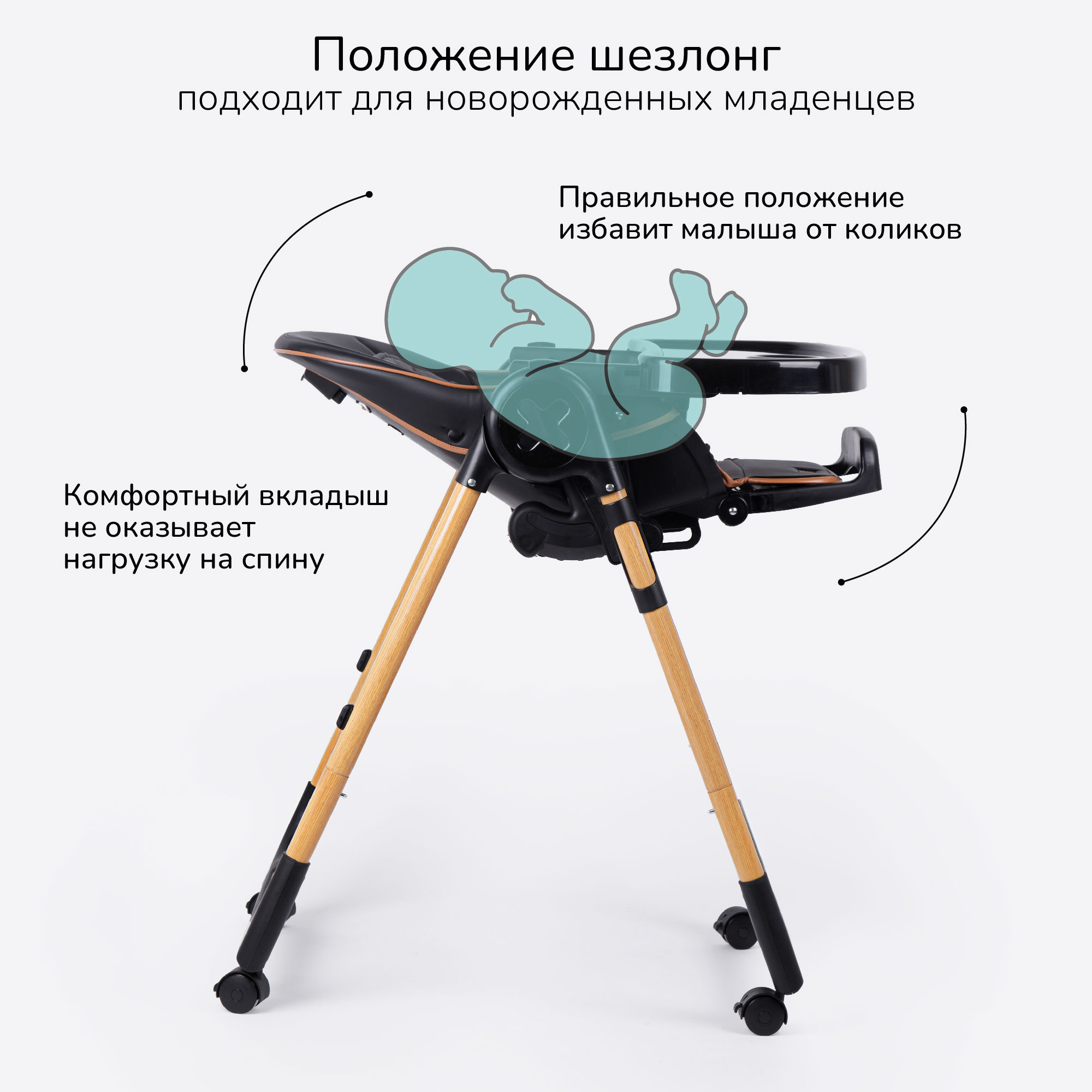 Стульчик для кормления Amarobaby Elegant - фото 4