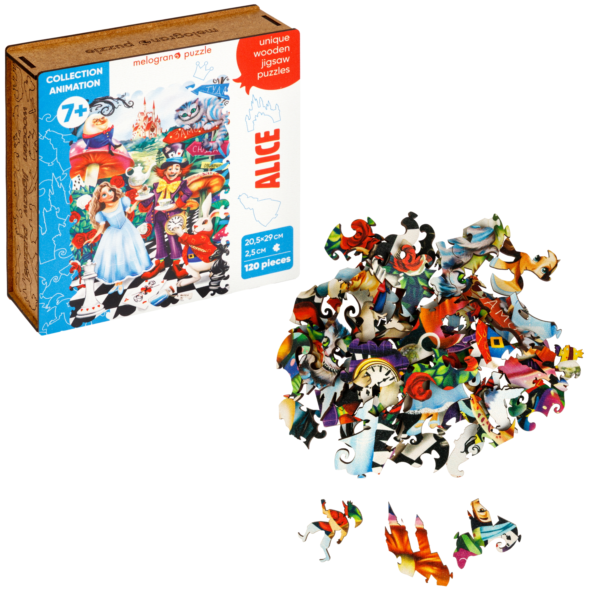 Пазл 1TOY Алиса в стране чудес деревянный - фото 11