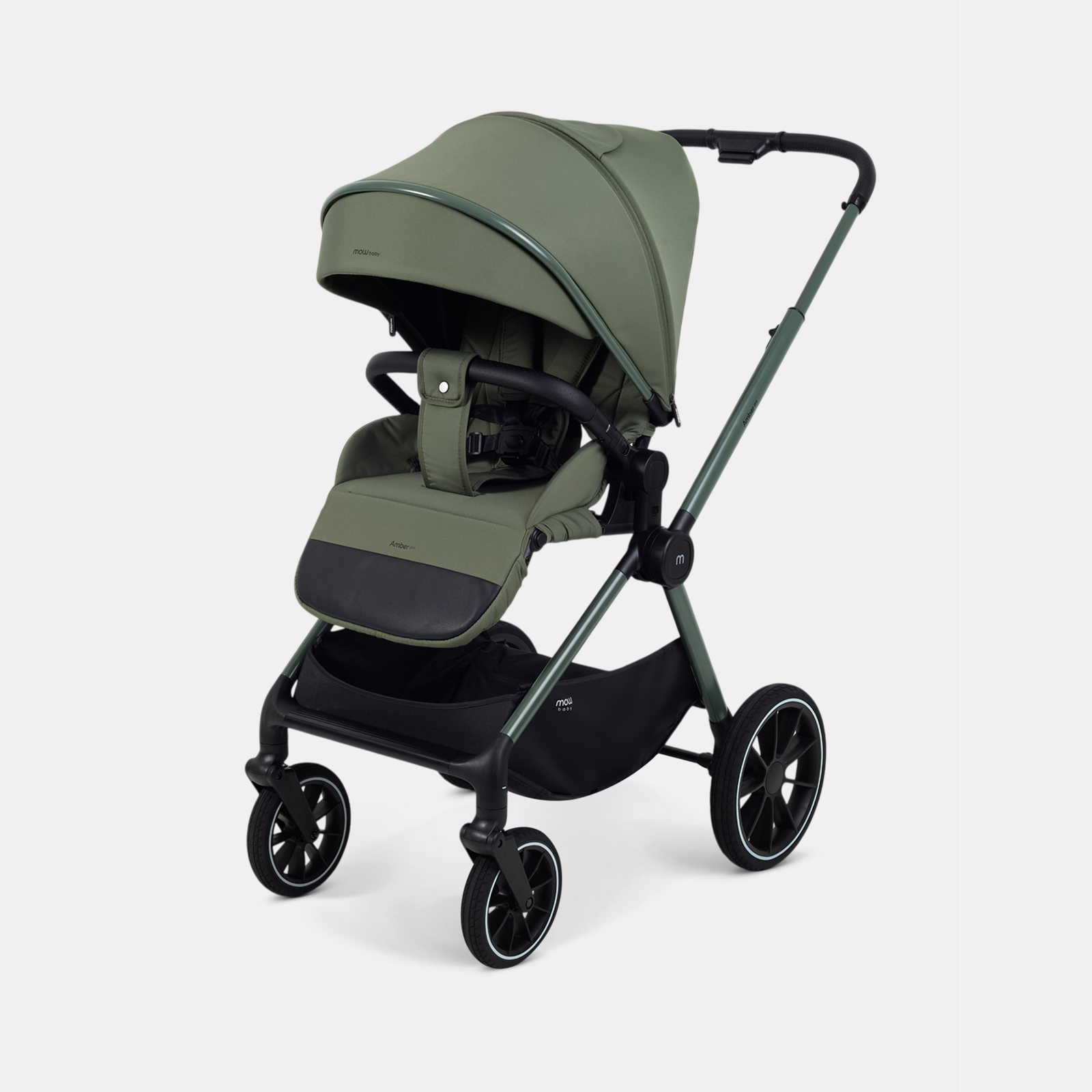 Коляска 3в1 MOWbaby Amber pro зеленый - фото 8