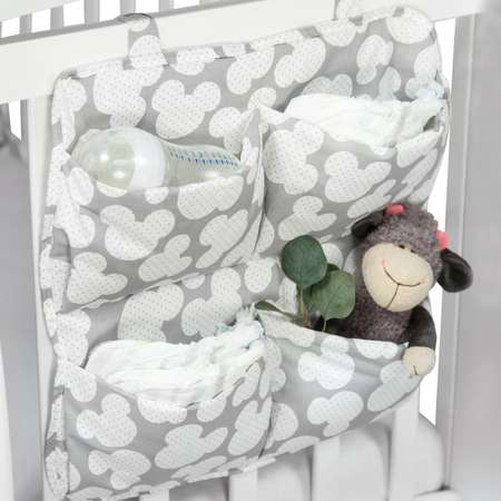 Органайзер на кроватку Amarobaby Smart Holder Ушки Серые