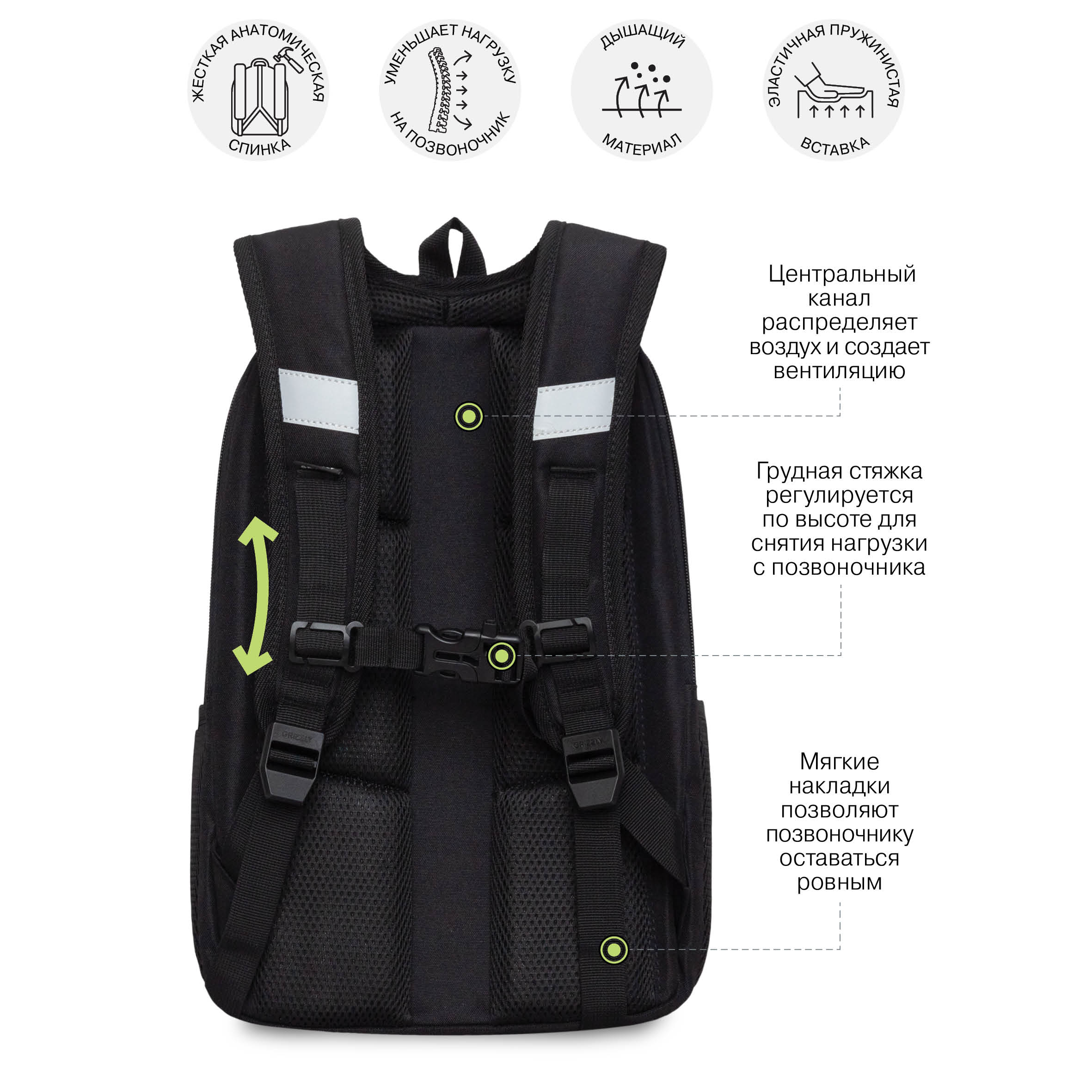 Ранец Grizzly Надпись - фото 12