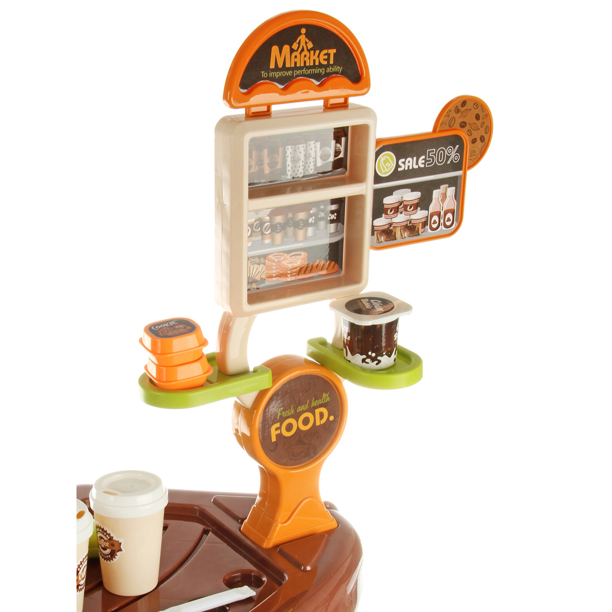 Игровой набор Veld Co тележки и корзинки, прилавок, касса, продукты - фото 8
