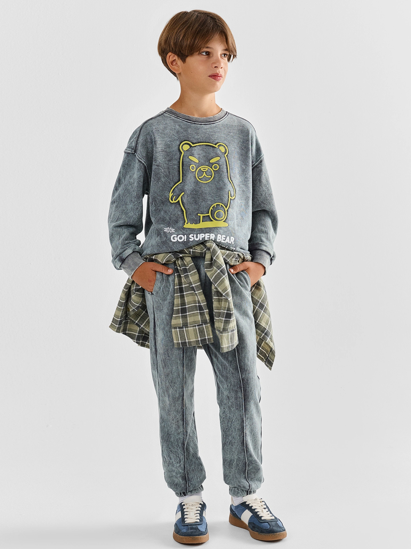 Костюм Mark Formelle (Марк Формэль) 393326/ACID WASH графит +печать - фото 5