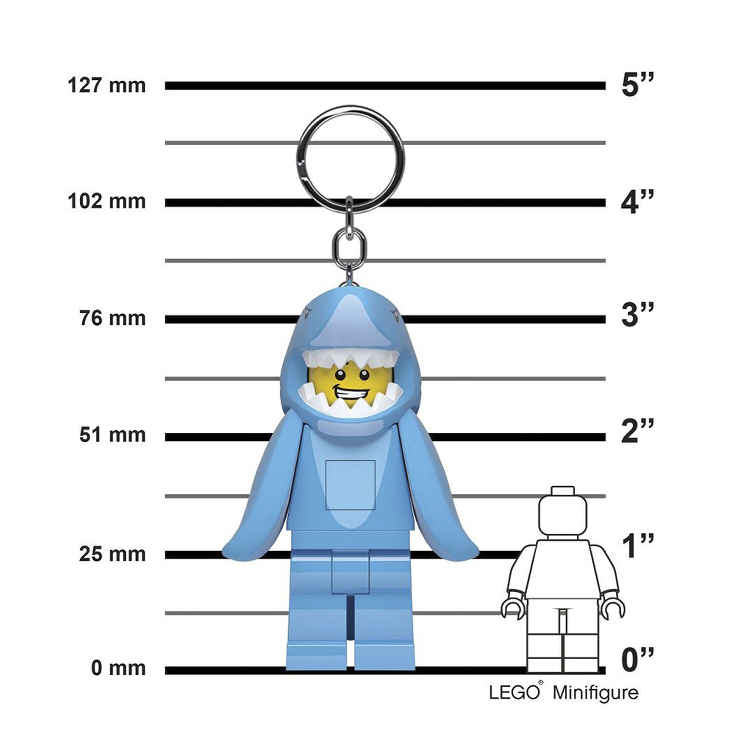 Брелок-фонарик LEGO Shark Suit Guy - фото 7