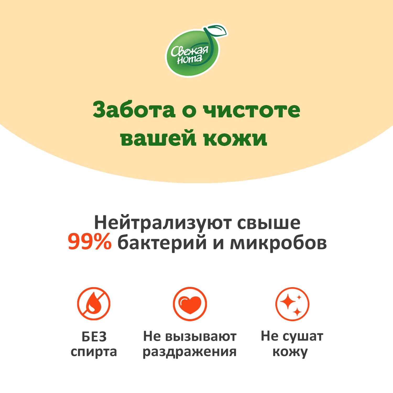 Влажные салфетки Свежая нота антибактериальные 3 упак. 120 шт. - фото 3