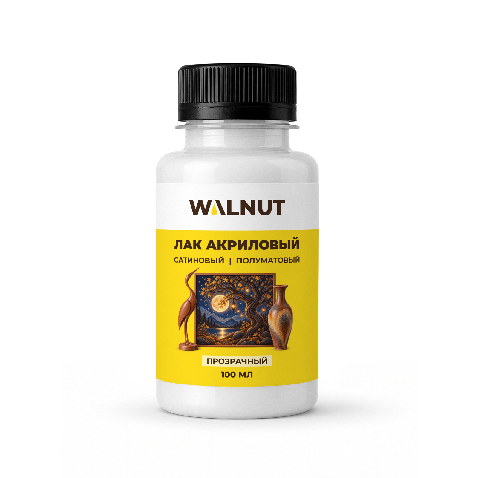Акриловый лак сатиновый WALNUT для картин и раскрасок по номерам 100 мл - фото 9