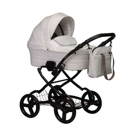 Коляска 2в1 JOVOLA Alpika Eco белая кожа