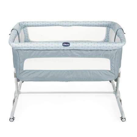 Детская кроватка Chicco овальная, (голубой)