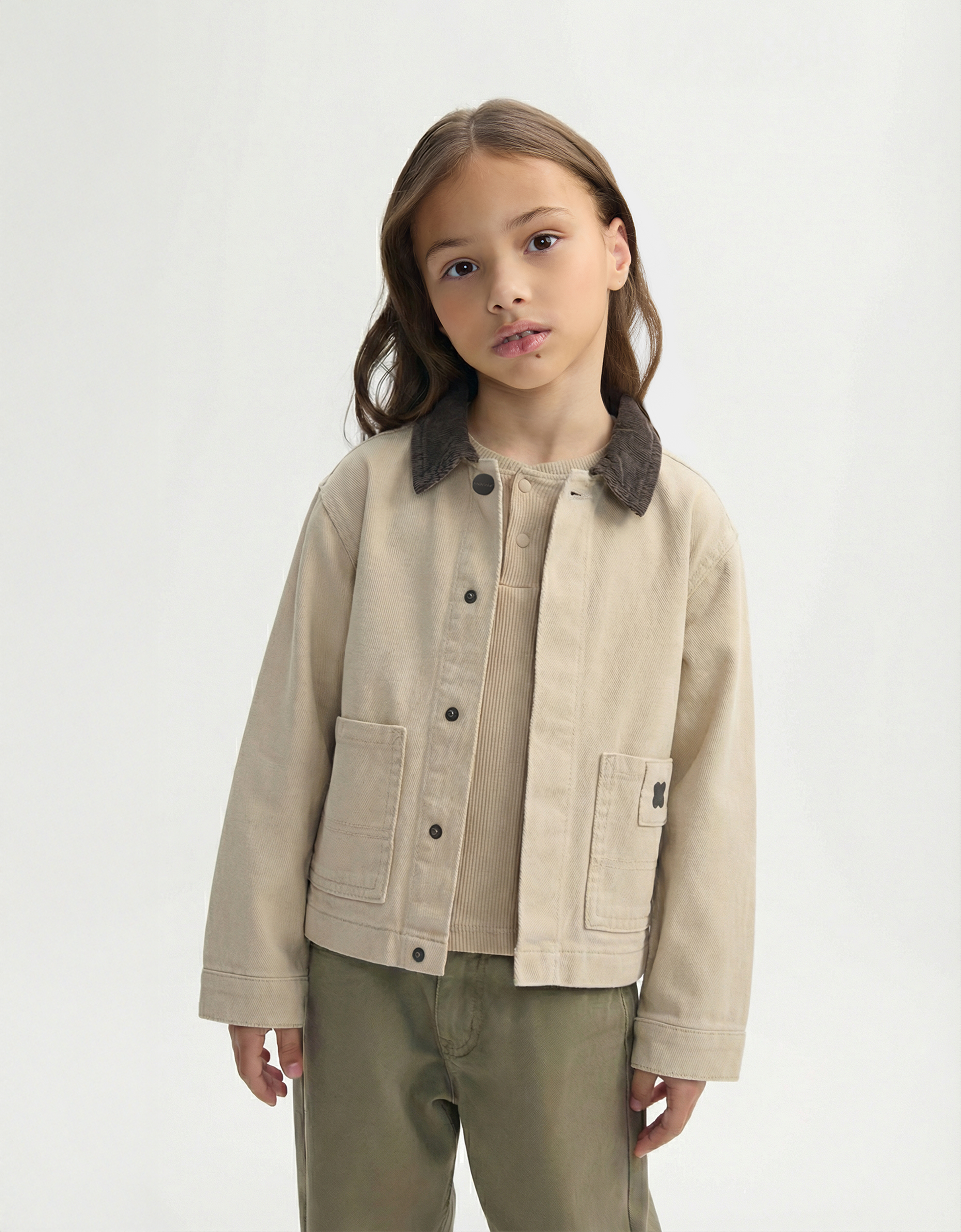 Джинсовая куртка Happy Baby 88653-1_milky - фото 1