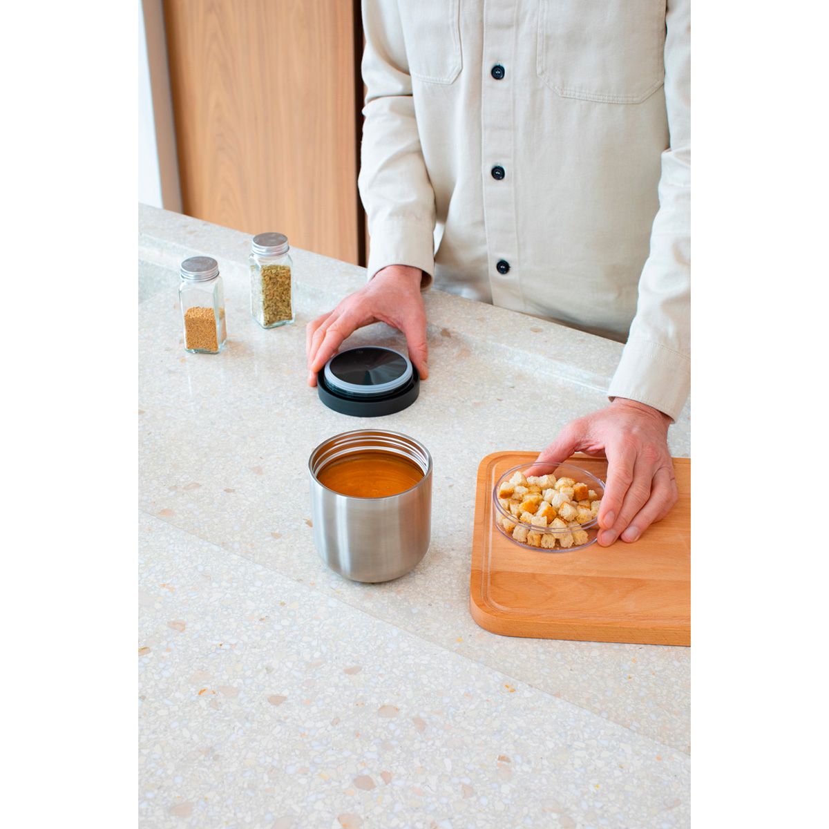 Ланч-бокс Brabantia Make&Take 500мл темно-серый 228780 - фото 5