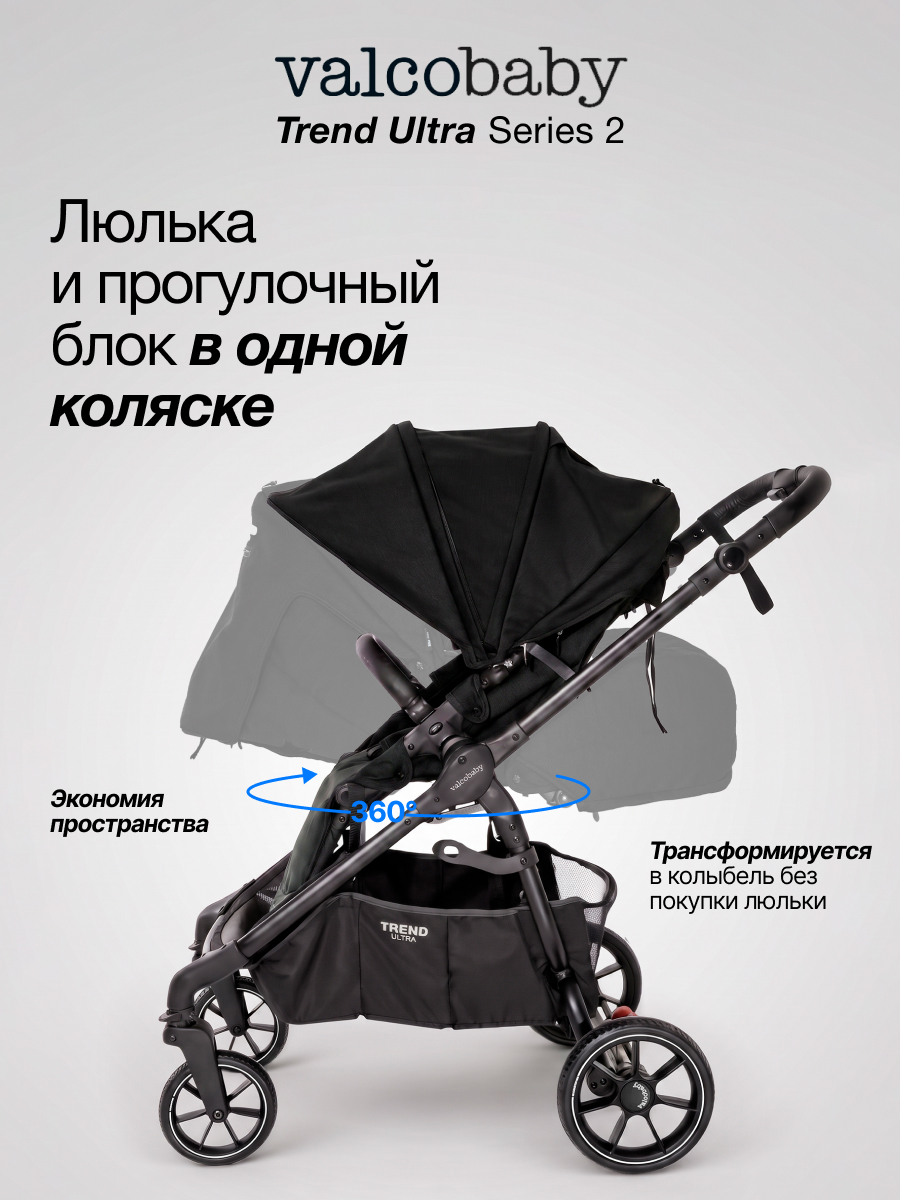 Коляска прогулочная Valco baby Trend Ultra серия 2 черный - фото 9