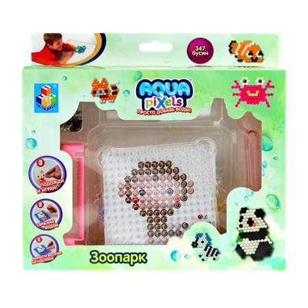 Набор для творчества 1TOY Аквамозаика Aqua pixels Зоопарк