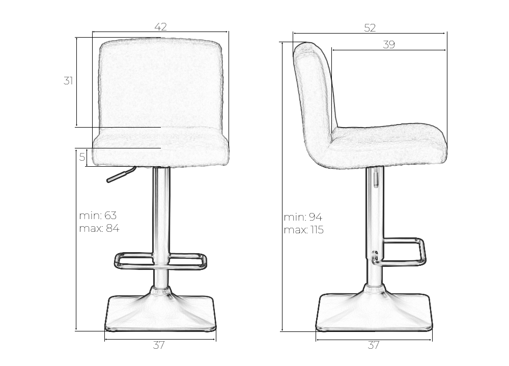 Стул DOBRIN LEO 2 шт. - фото 8