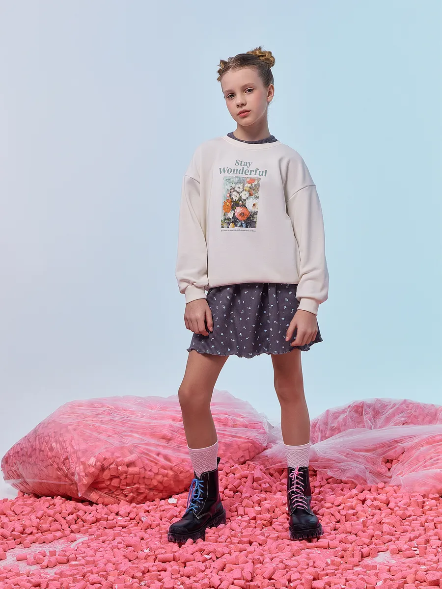 Свитшот Mark Formelle (Марк Формэль) 127958/молочный +печать - фото 10