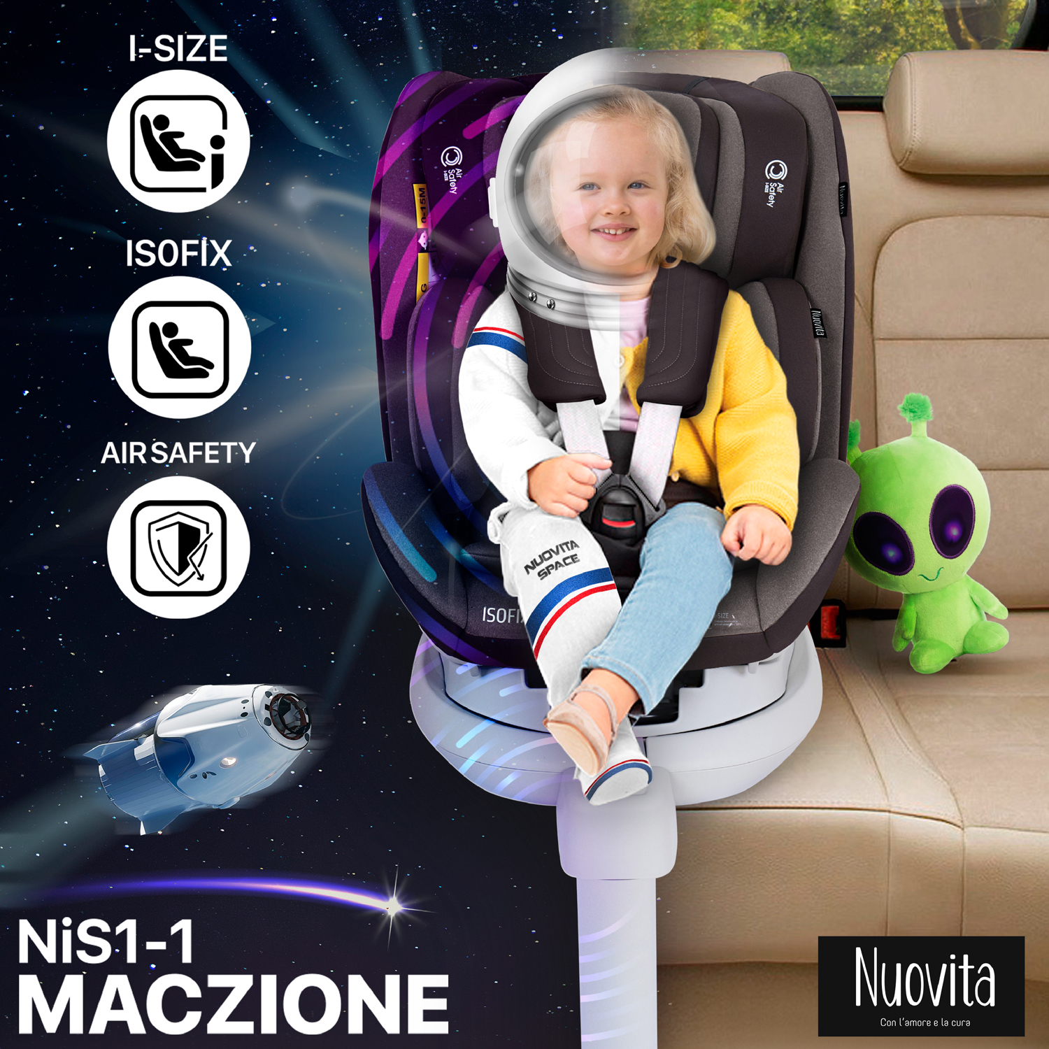 Автокресло Nuovita Isofix 0+/1/2 (0-25 кг) - фото 2