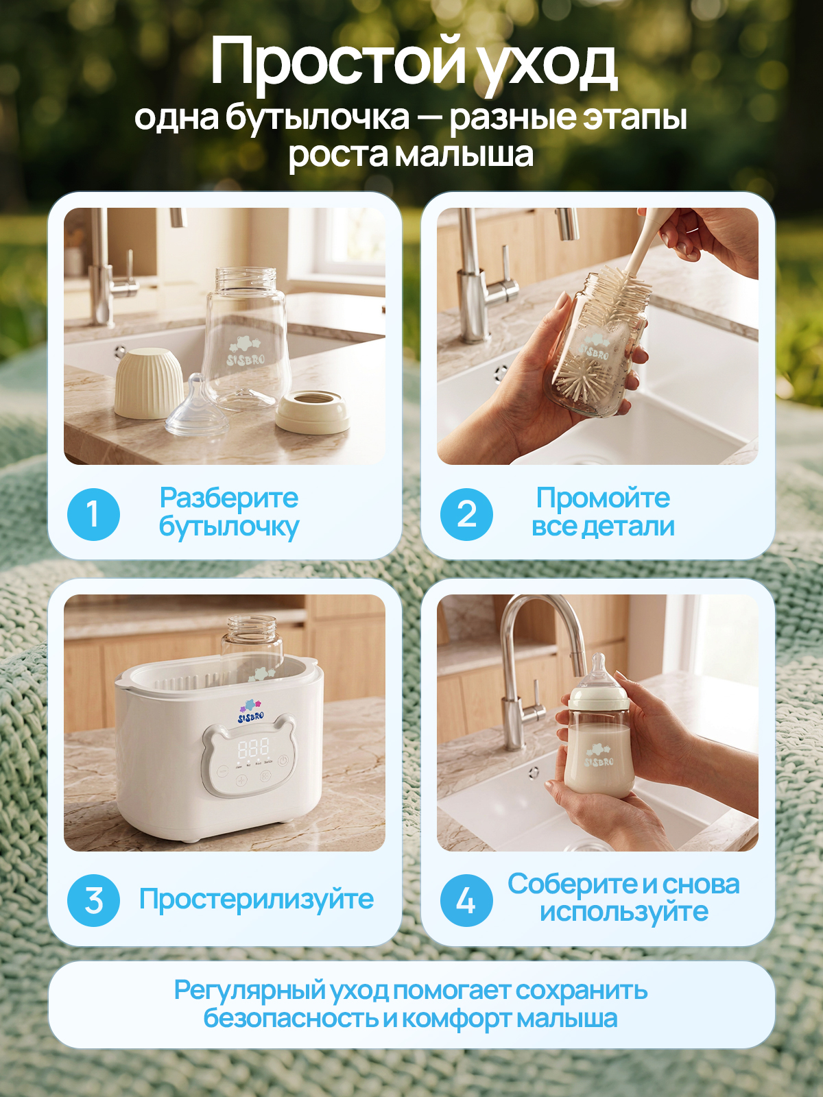 Бутылочка SISBRO 240 мл - фото 6