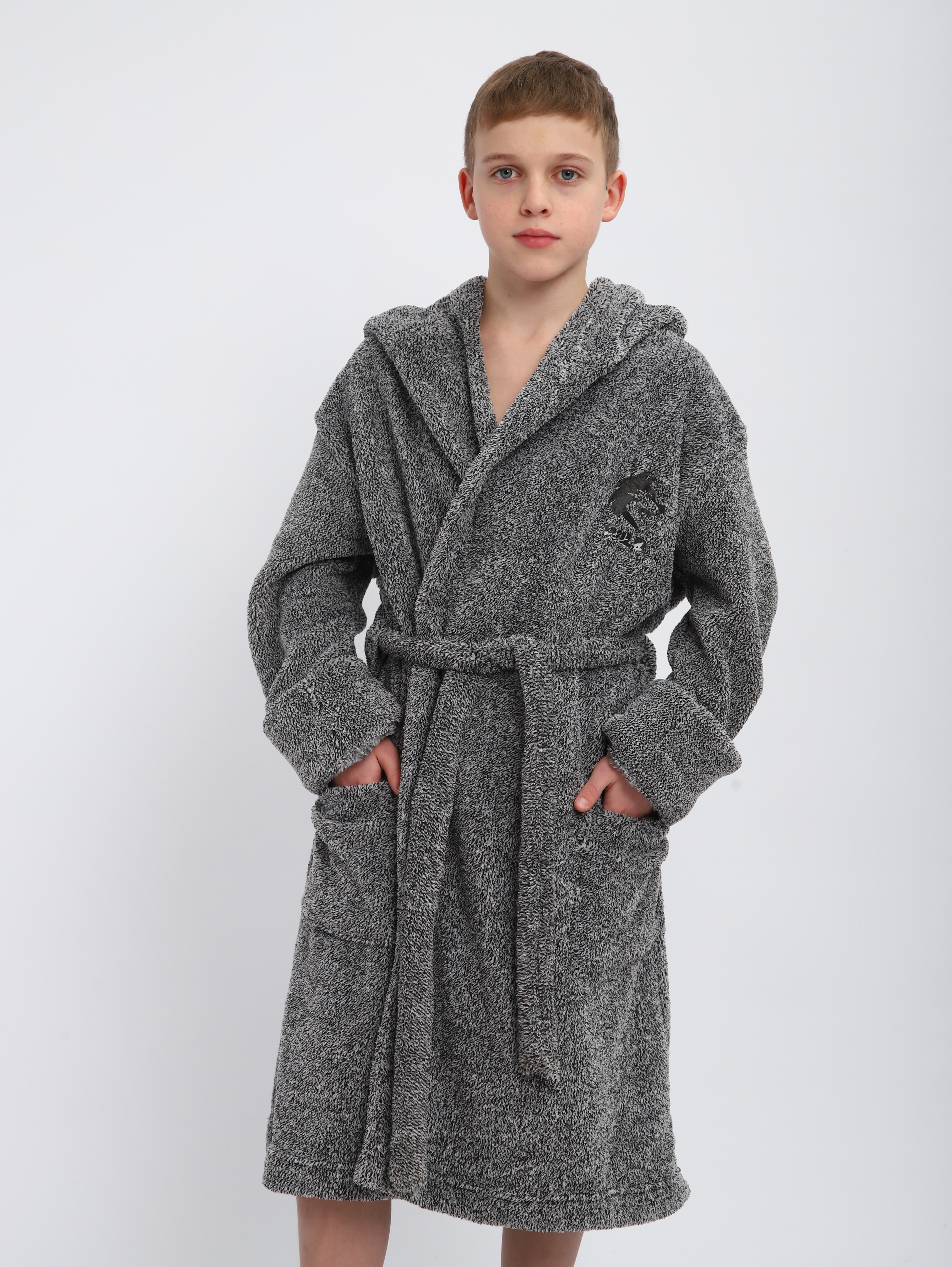 Халат ЛАДОШКИ Халат Отдых серый - фото 19