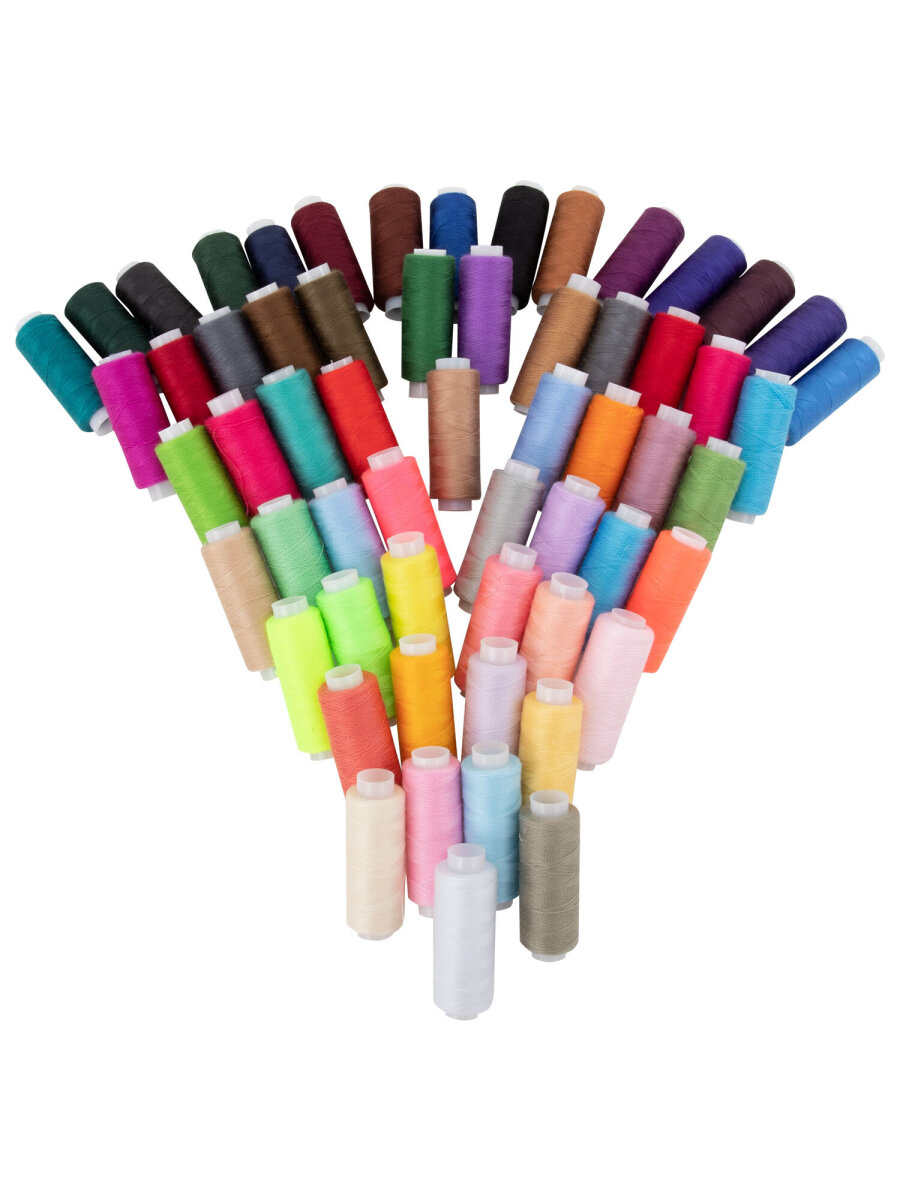 Нитки для шитья Develia армированные 40/2 200 м швейный набор 60 цветов - фото 9