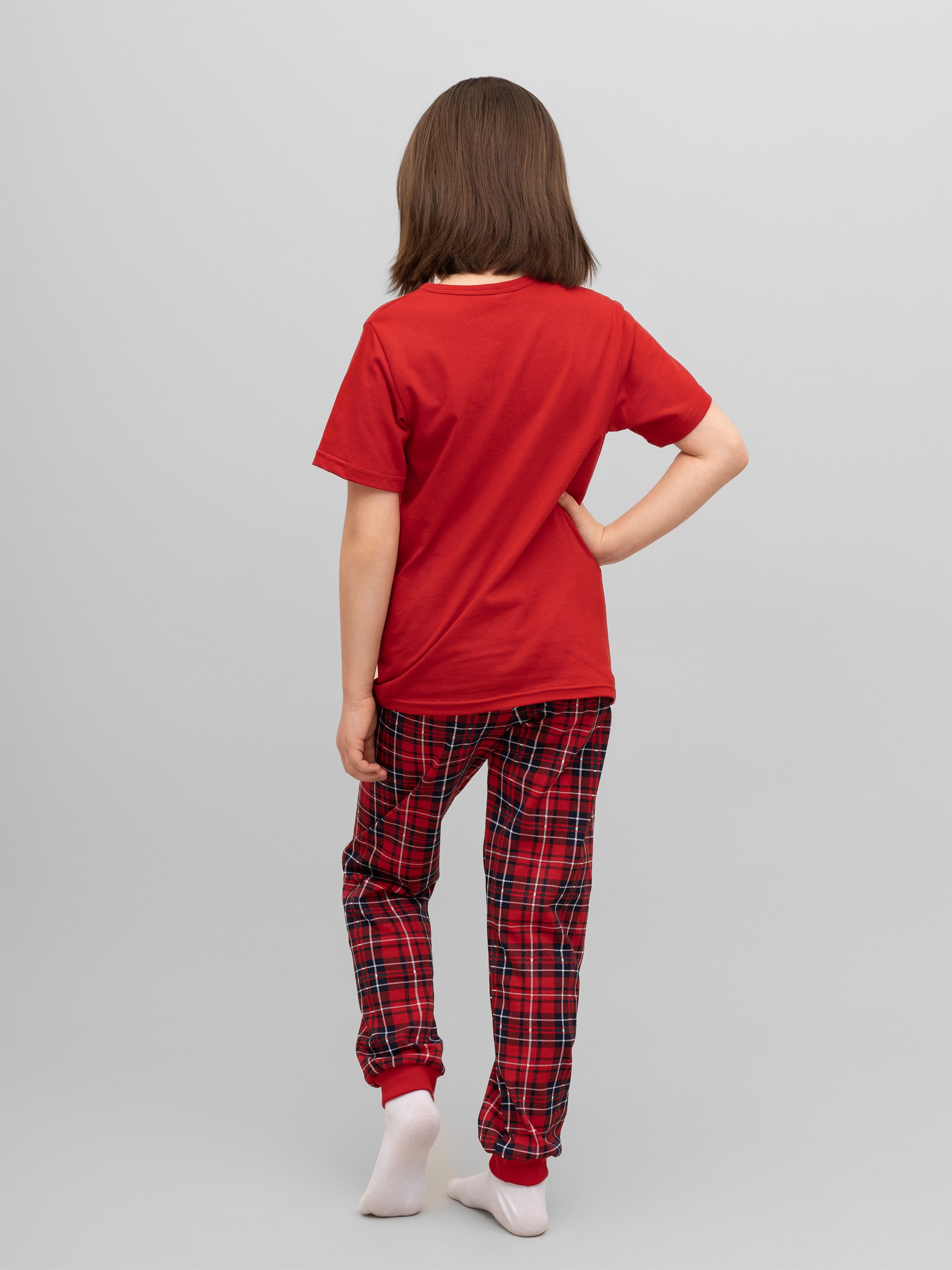 Пижама Утенок 827п красный клетка гномы - фото 16