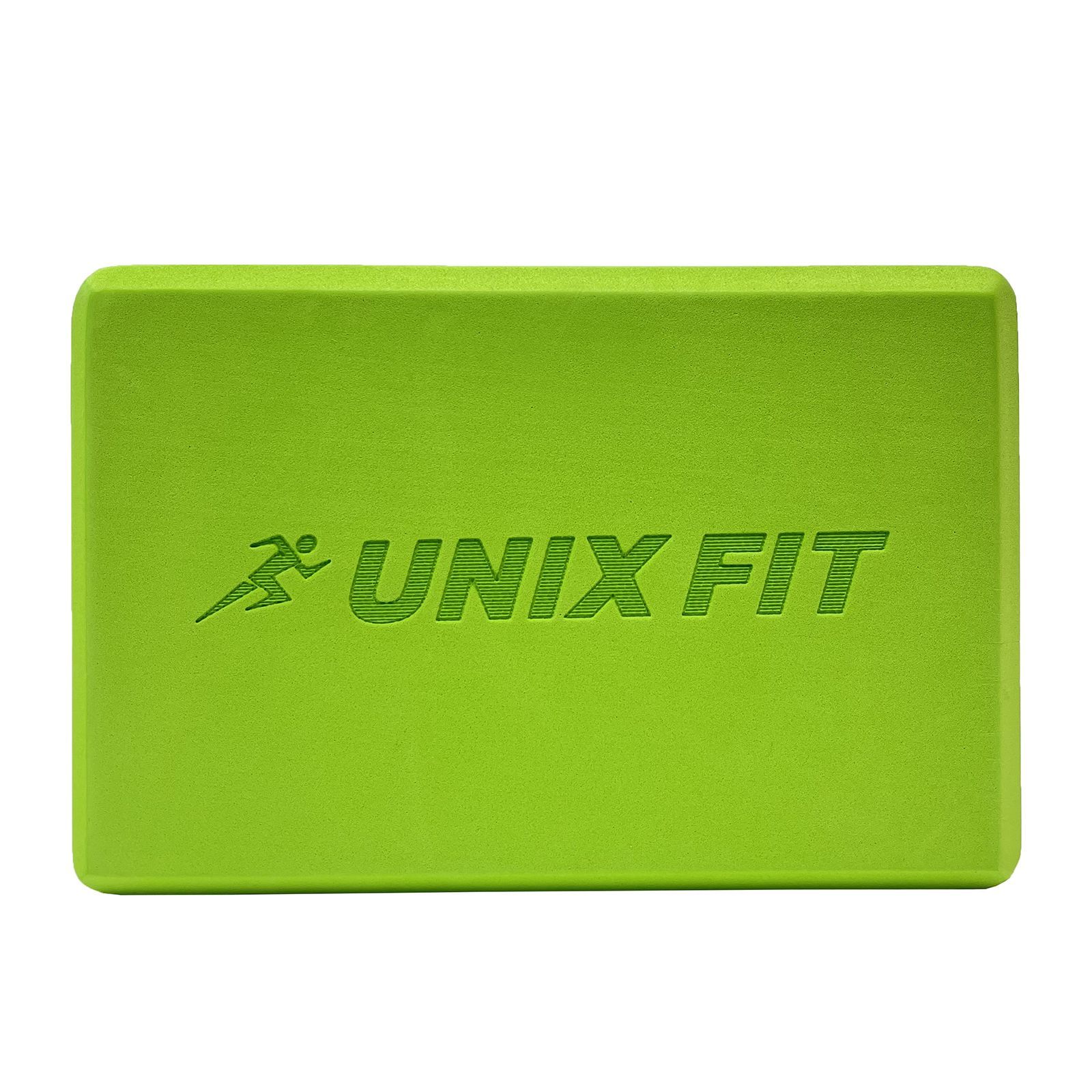 Блок для йоги и фитнеса UNIX Fit 200g зеленый 23х15х7 см 1 шт - фото 10