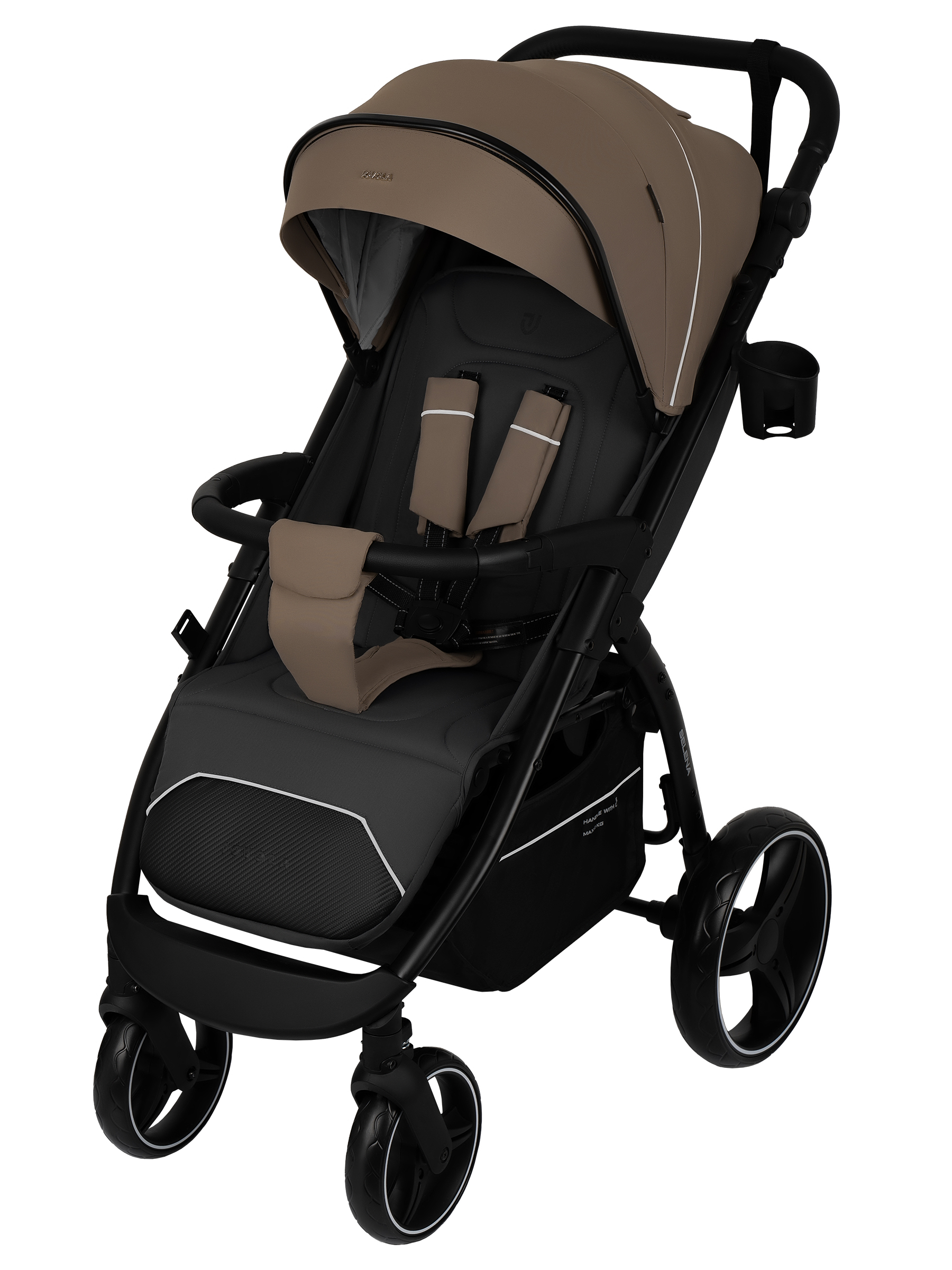 Коляска прогулочная JOVOLA SELENA 2026 темно-беж.-серый - фото 12