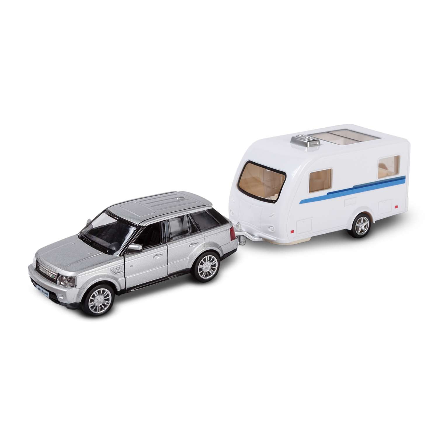 Автомобиль Mobicaro Land Rover Caravan с домом 1:32 544007-2TG(C) - фото 1