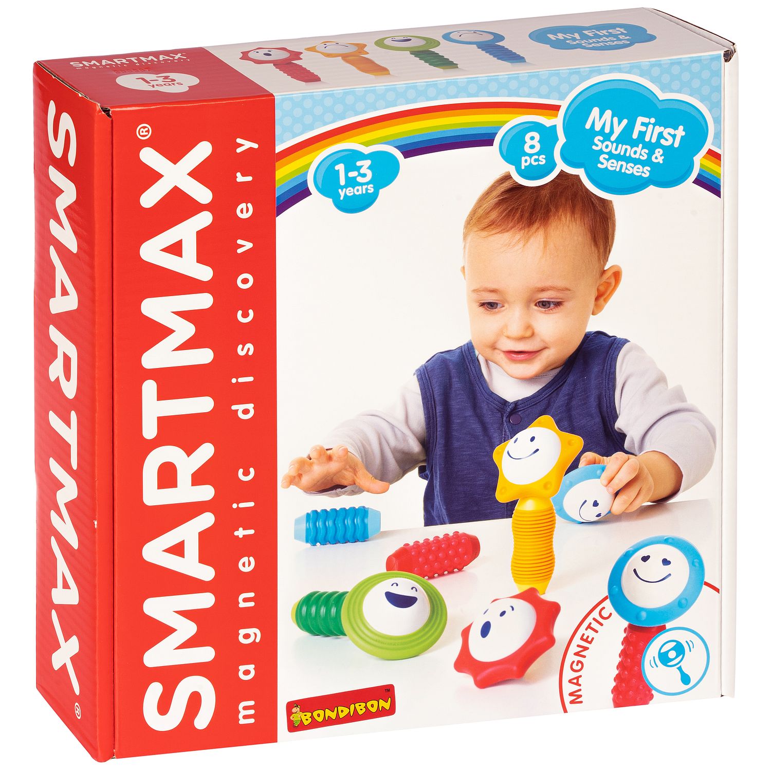 Конструктор Bondibon SmartMax Набор погремушек магнитный 8 дет. - фото 3