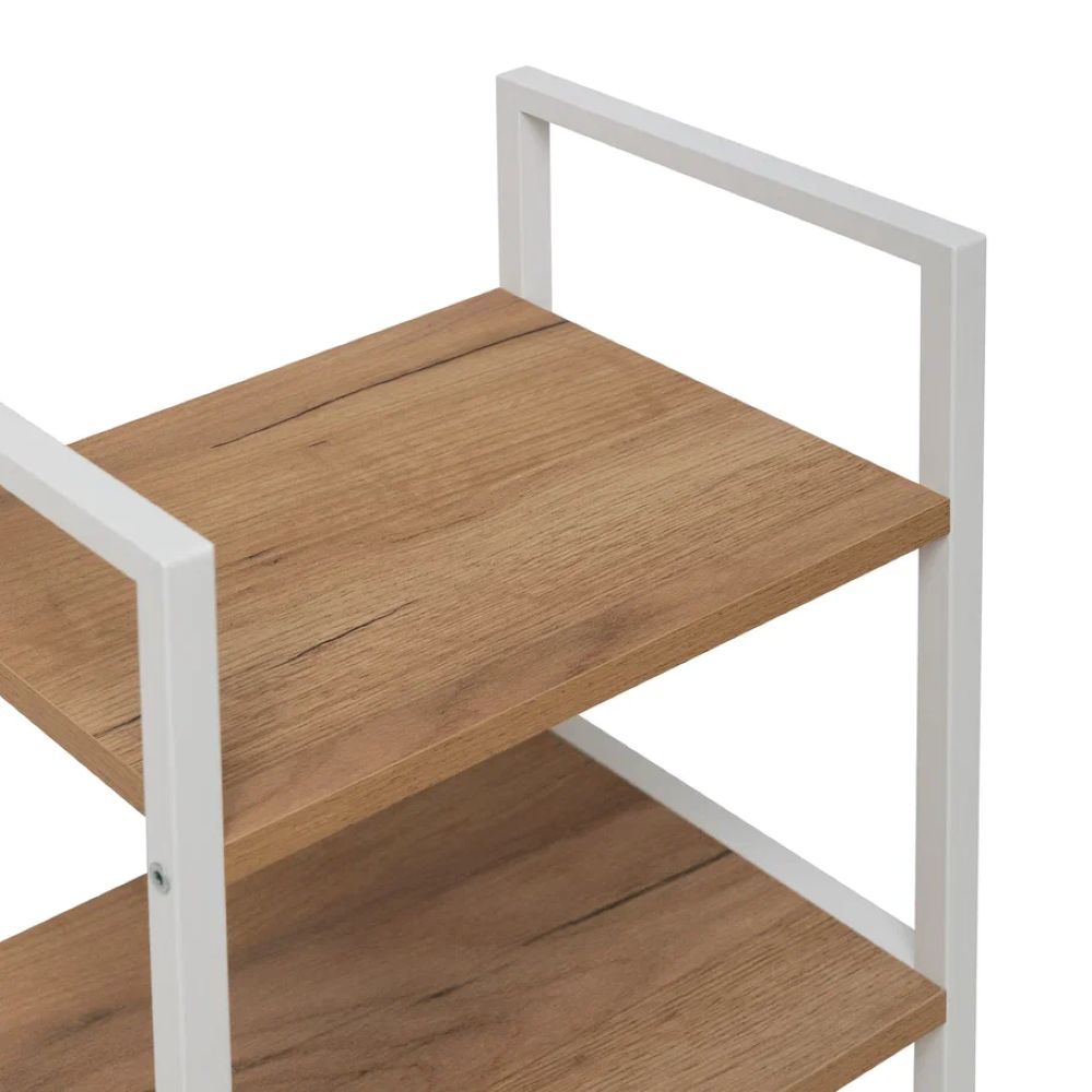 Стеллаж Leset Стилвуд 15 узкий 5 полок Белый/Дуб крафт золотой - фото 6