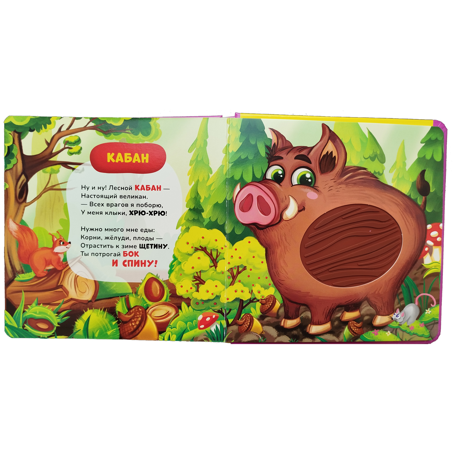 Книга Росмэн Животные Тактильная книжка со стихами - фото 2