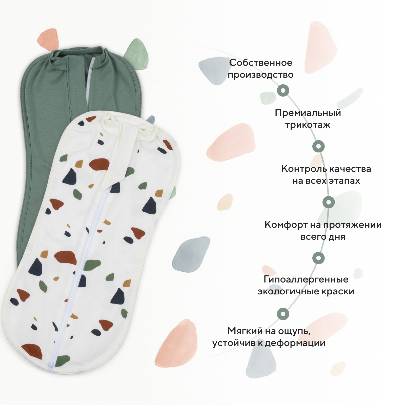 Конверт спальный Rant Mosaic 001275/2 зеленый - фото 3