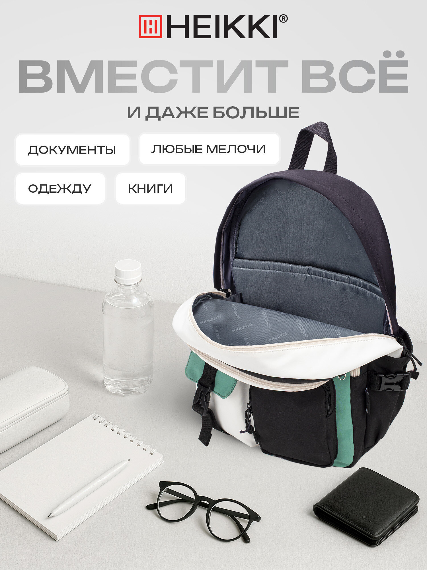 Рюкзак HEIKKI бирюзовый - фото 5