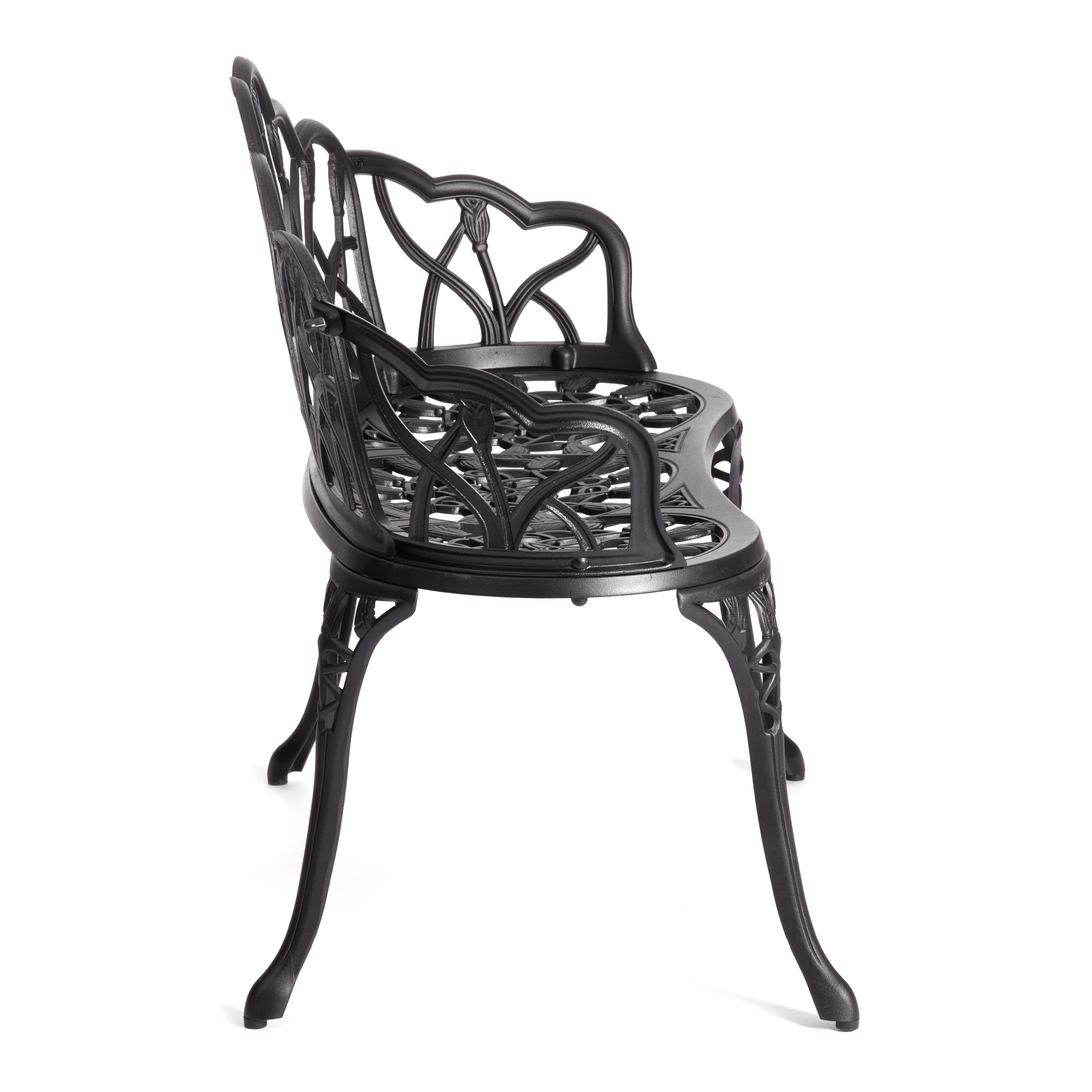 Садовая скамья TETCHAIR Штраус алюминиевый сплав черный - фото 3