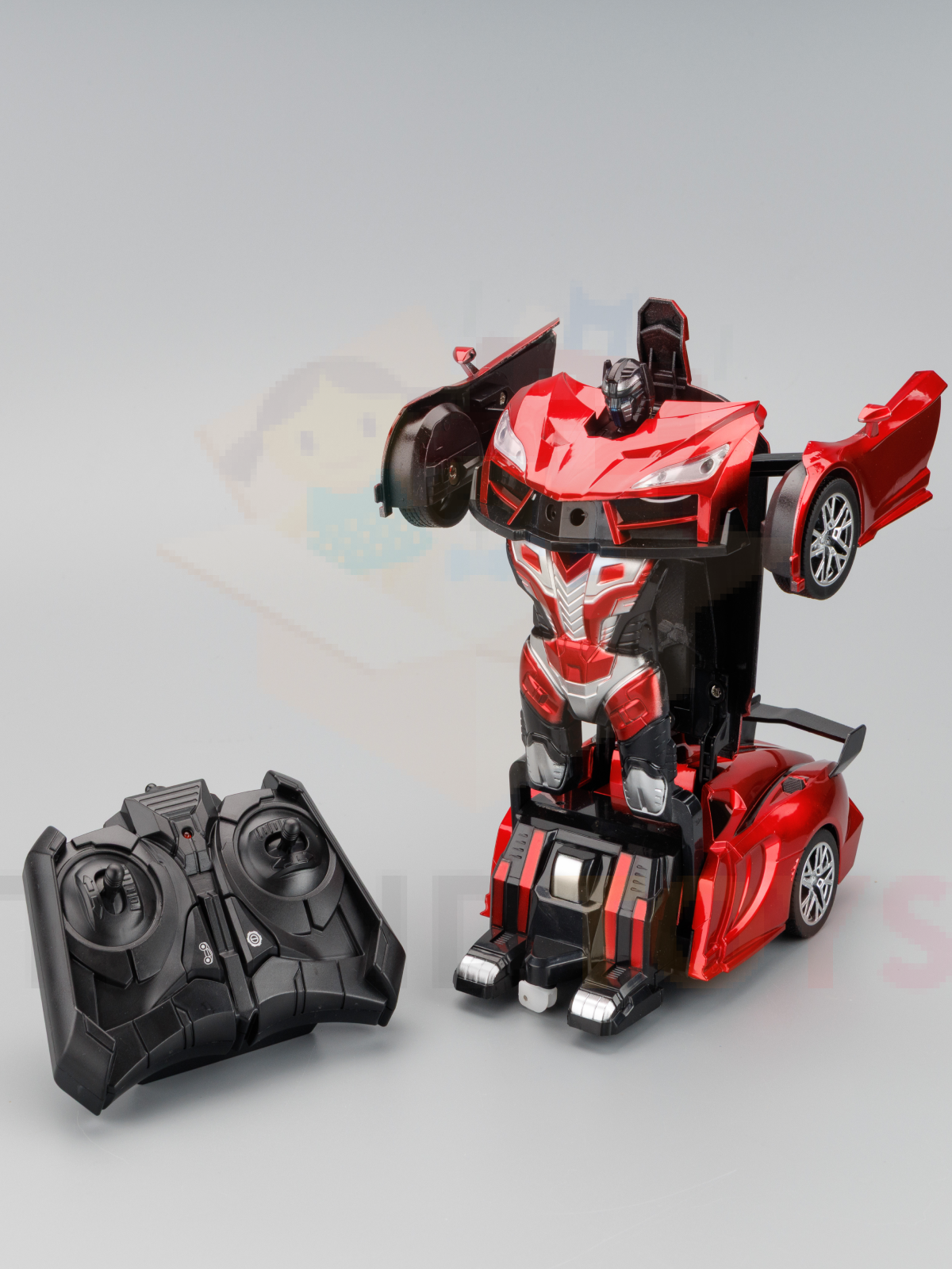 Автомобиль РУ TrendToys Робот трансформер красный - фото 11