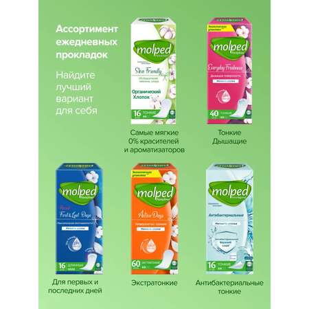 Прокладки Molped Ежедневные женские Active Days 60 шт