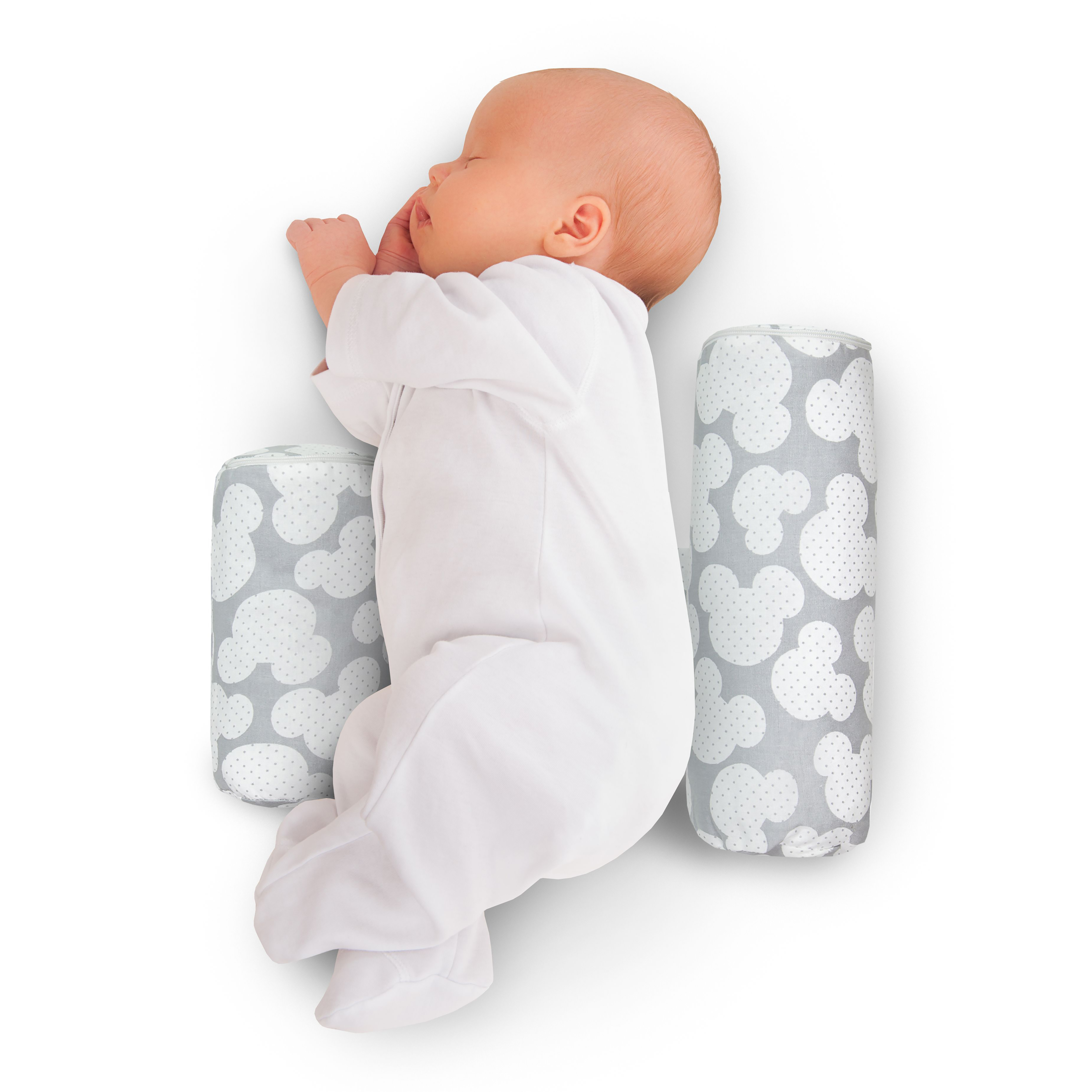 Подушка для боковой поддержки Amarobaby Nature Anatomy Ушки с лузгой гречихи Серый - фото 6