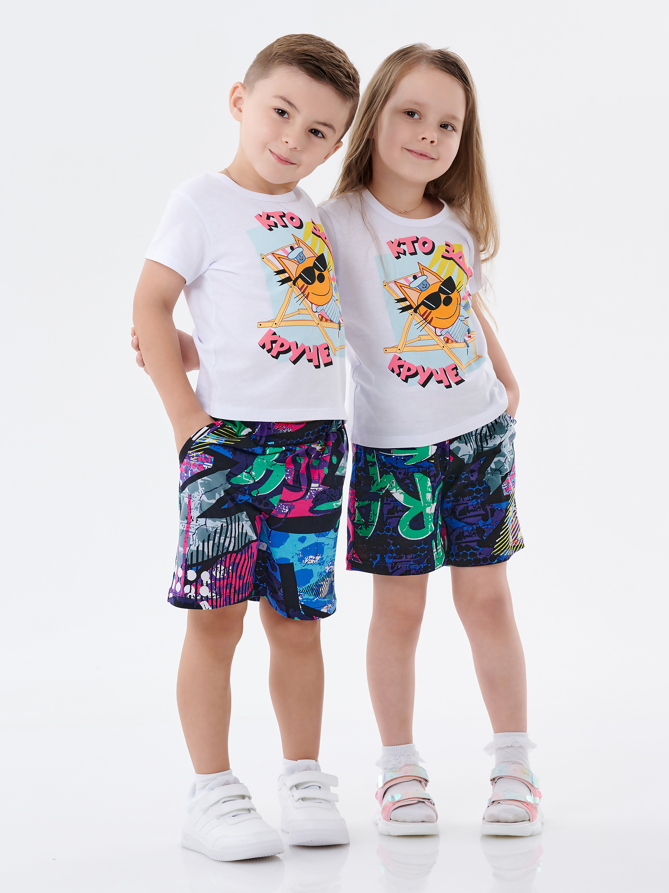 Пижама КрутышОк К-036 белый, абстракция - фото 3