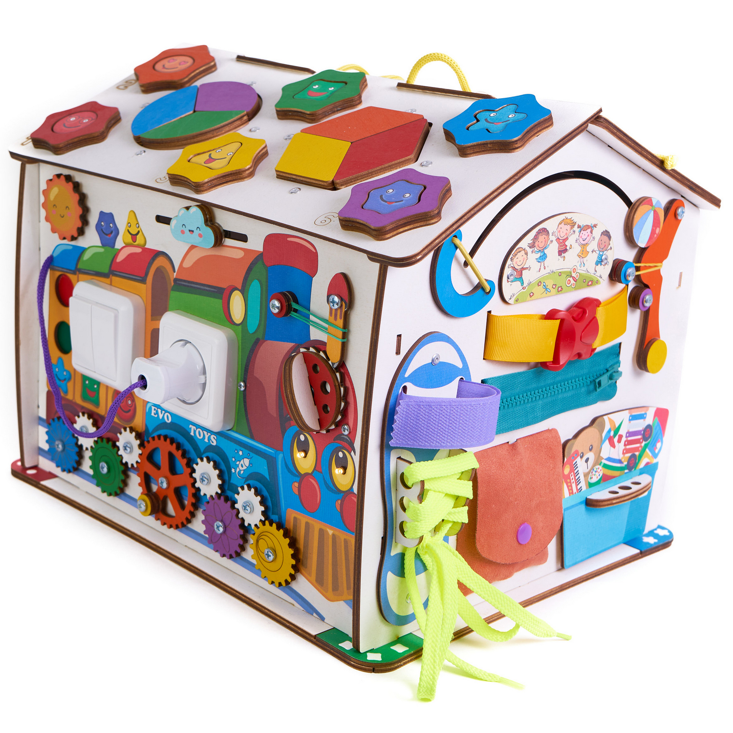 Игрушка Evotoys бизиборд Смайлики - фото 12