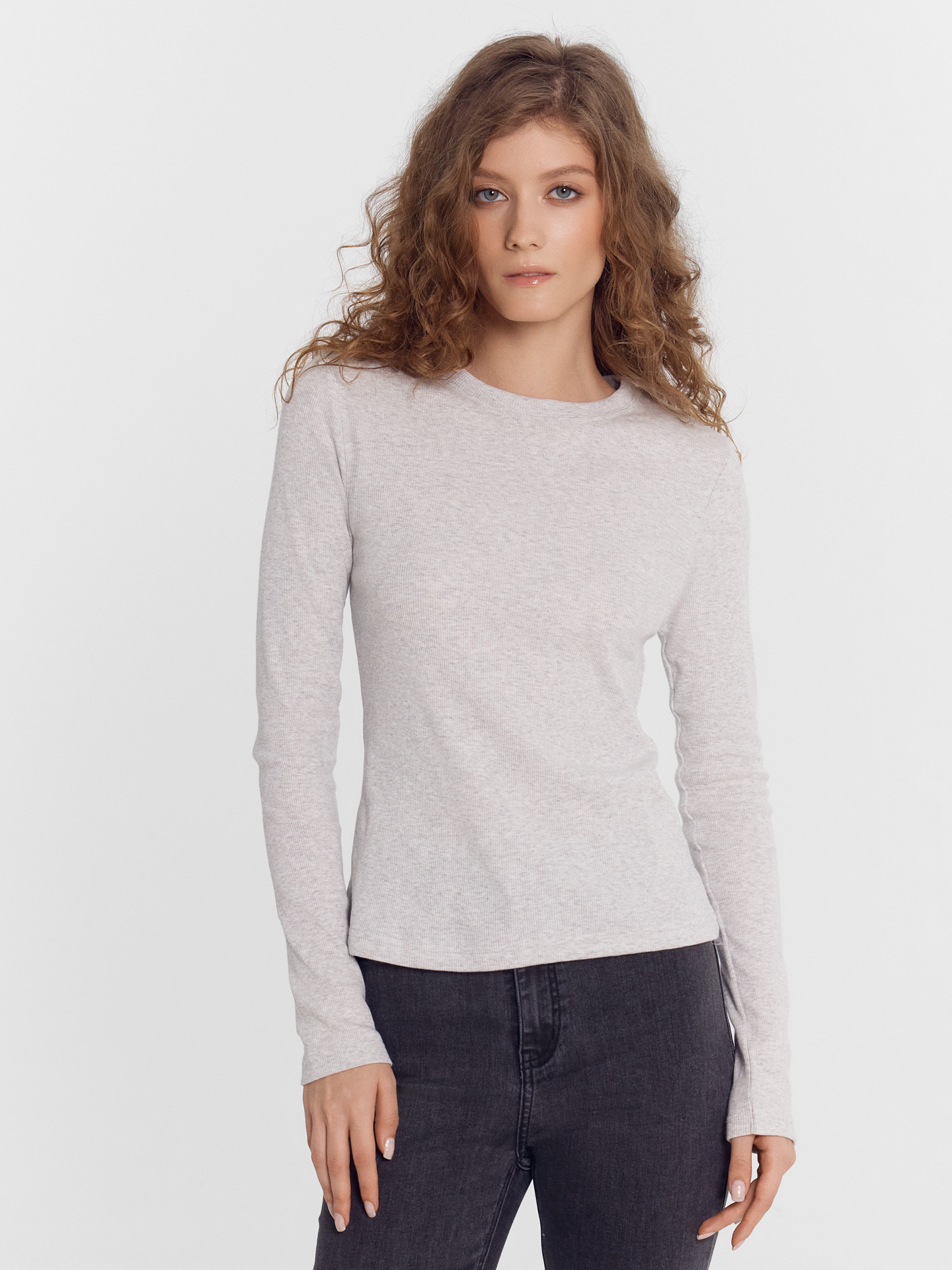 Лонгслив Mark Formelle (Марк Формэль) 122986/серый меланж 4306-А - фото 1