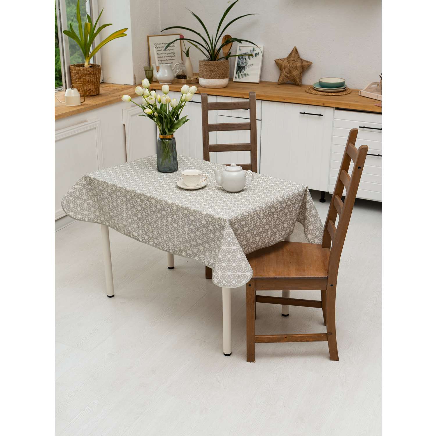 Скатерть Перспектива Лён с бейкой 130*110см (+/-6см) - фото 4