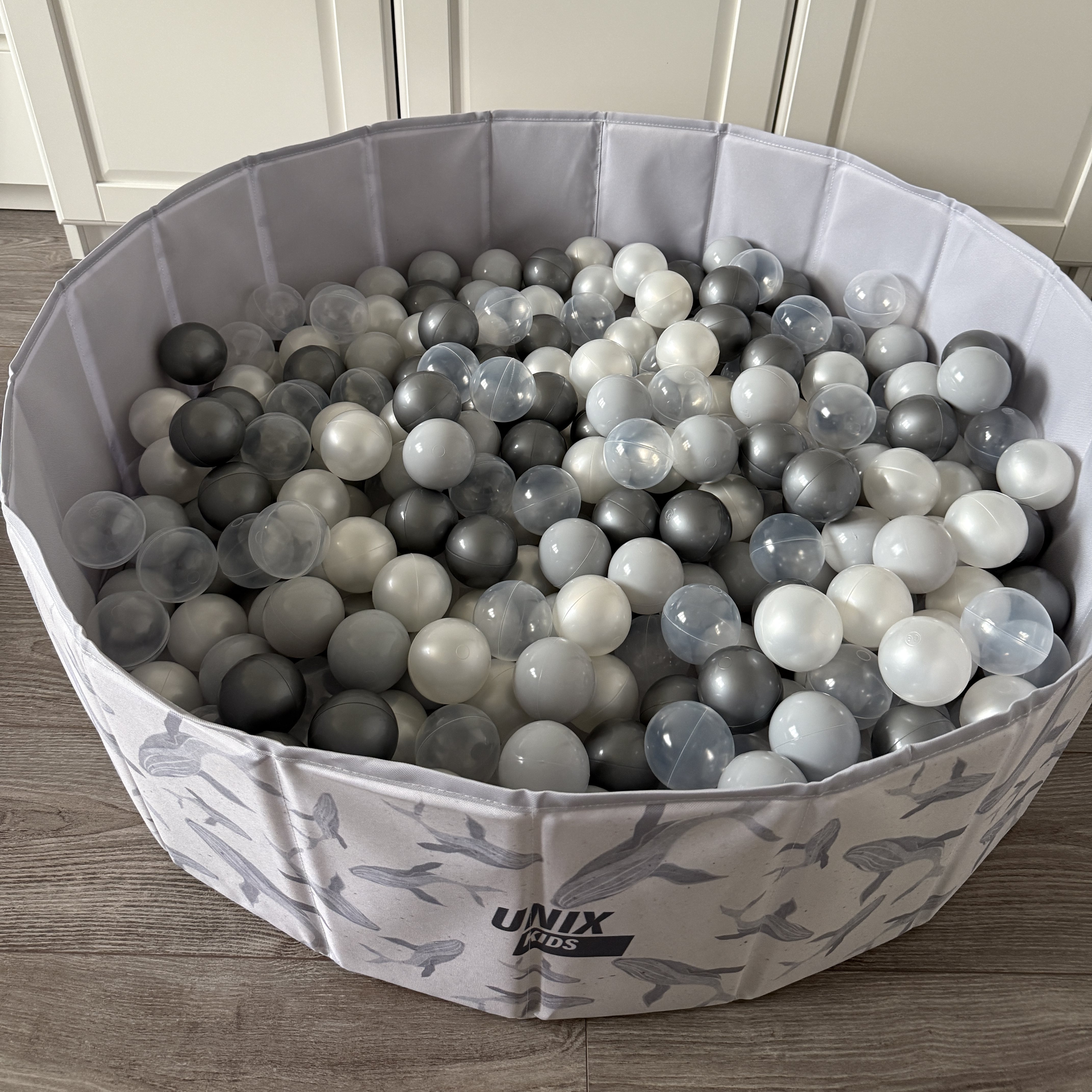 Сухой бассейн для шариков UNIX Kids Ocean 100 см Grey (без шариков) - фото 10